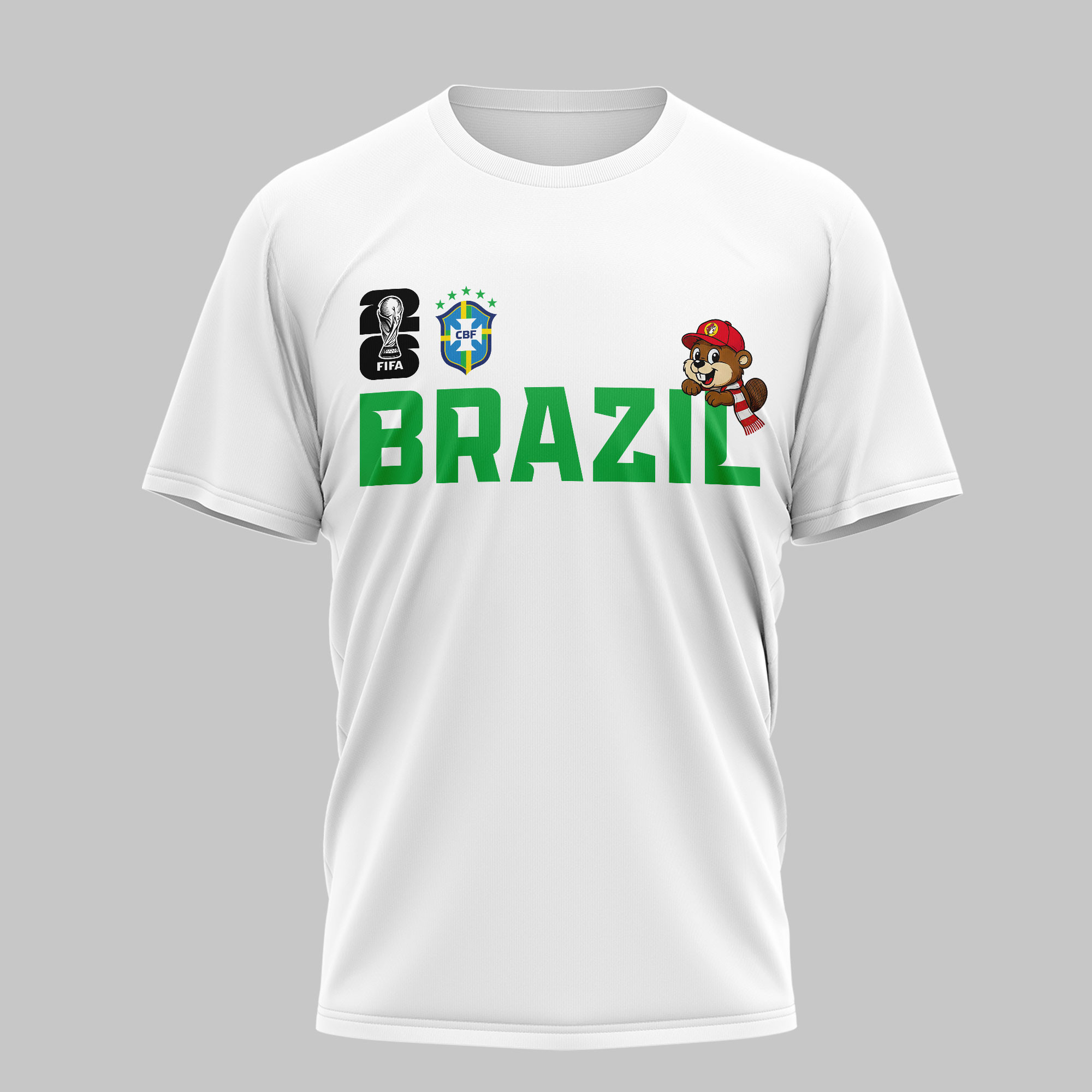 Brazil | Premium World Cup 2026 Golden Trophy 3D Shirt TTH240581 - Image 3