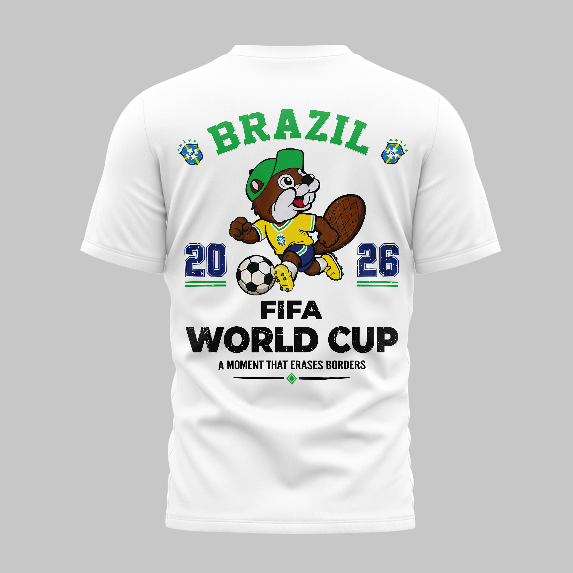 Brazil | Premium World Cup 2026 Golden Trophy 3D Shirt TTH240581 - Image 4