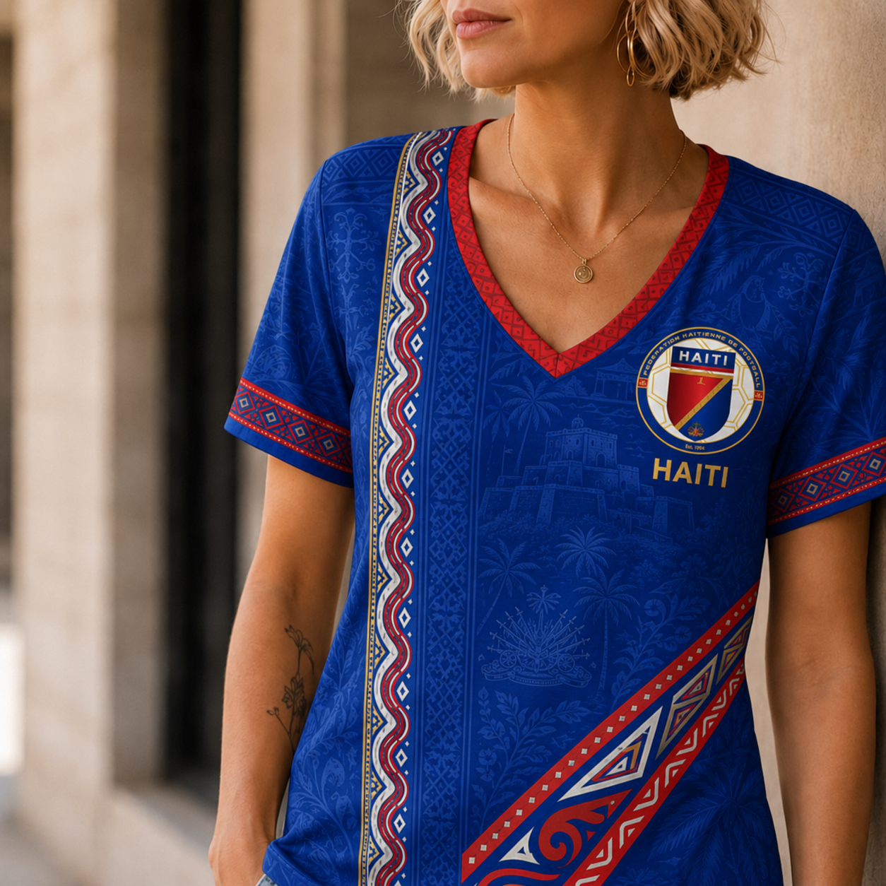 Haiti | Premium World Cup 2026 Nation Pride Women’s V-neck TTH240585