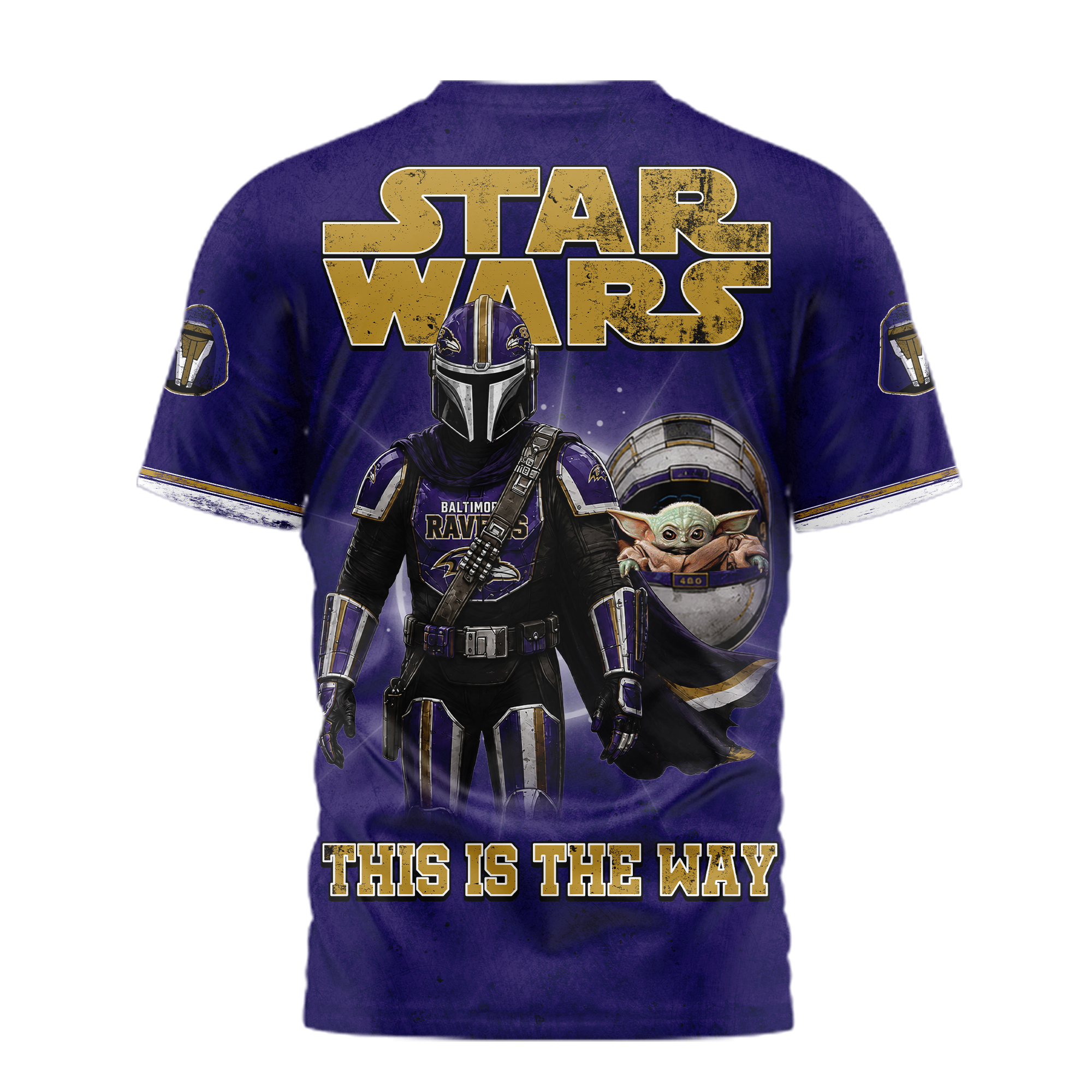Baltimore Ravens | Premium NFL This Is The Way Star Wars 3D Shirt TTH240588