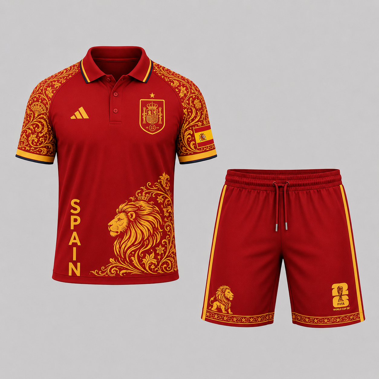 Spain | Premium World Cup 2026 Polo Short Set TTH240593