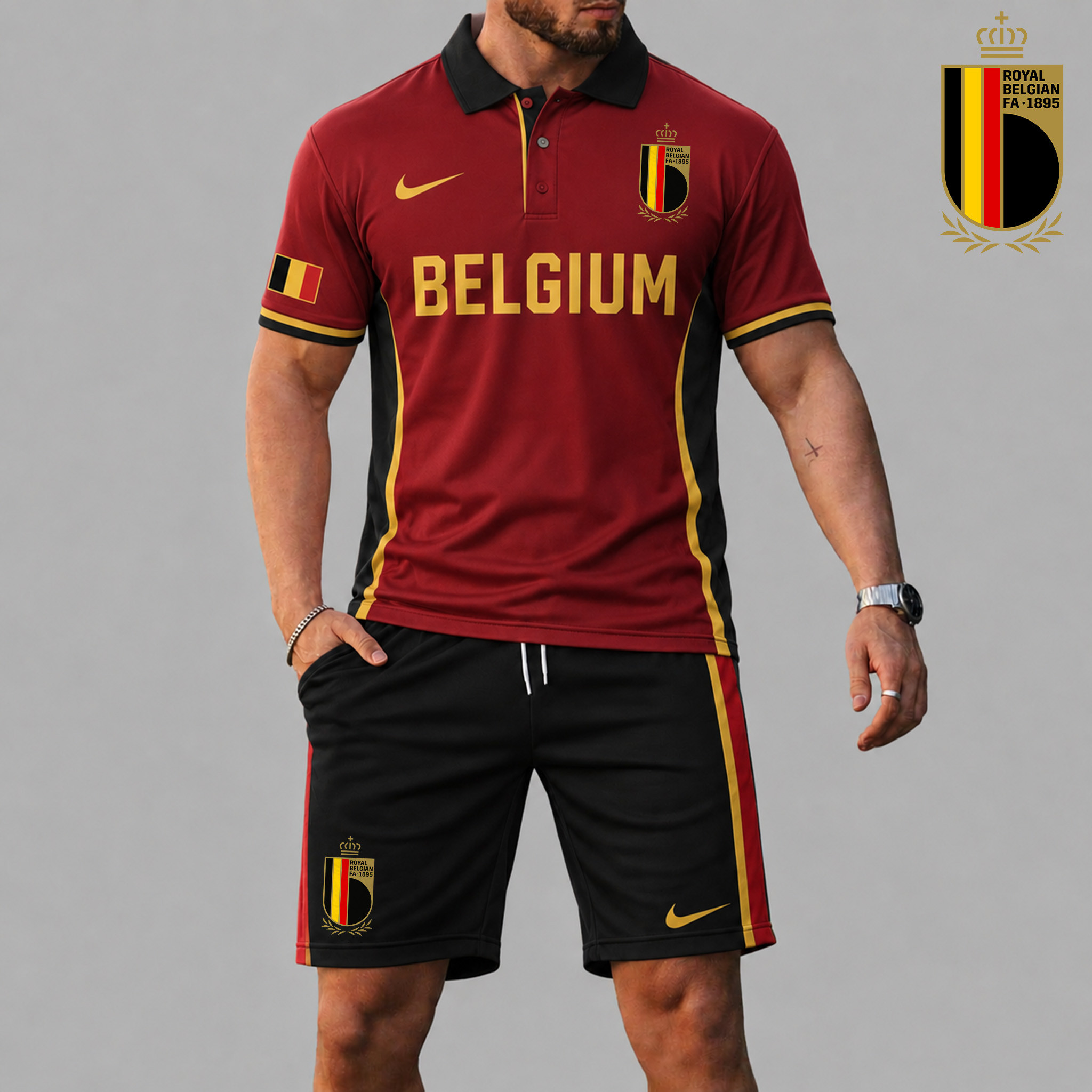 Belgium | Premium World Cup 2026 Polo And Short Set TTH240586
