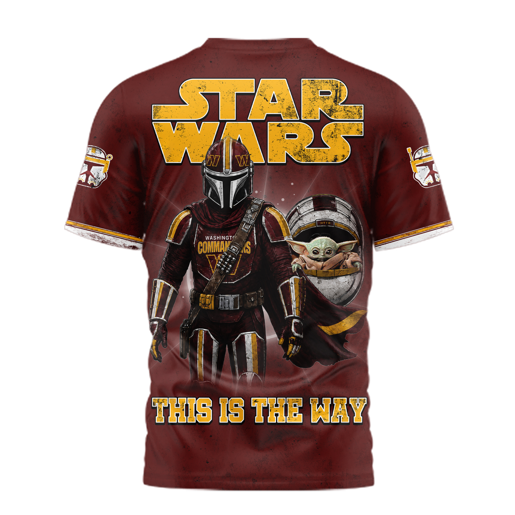 Washington Commanders | Premium NFL This Is The Way Star Wars 3D Shirt TTH240588 - Image 2