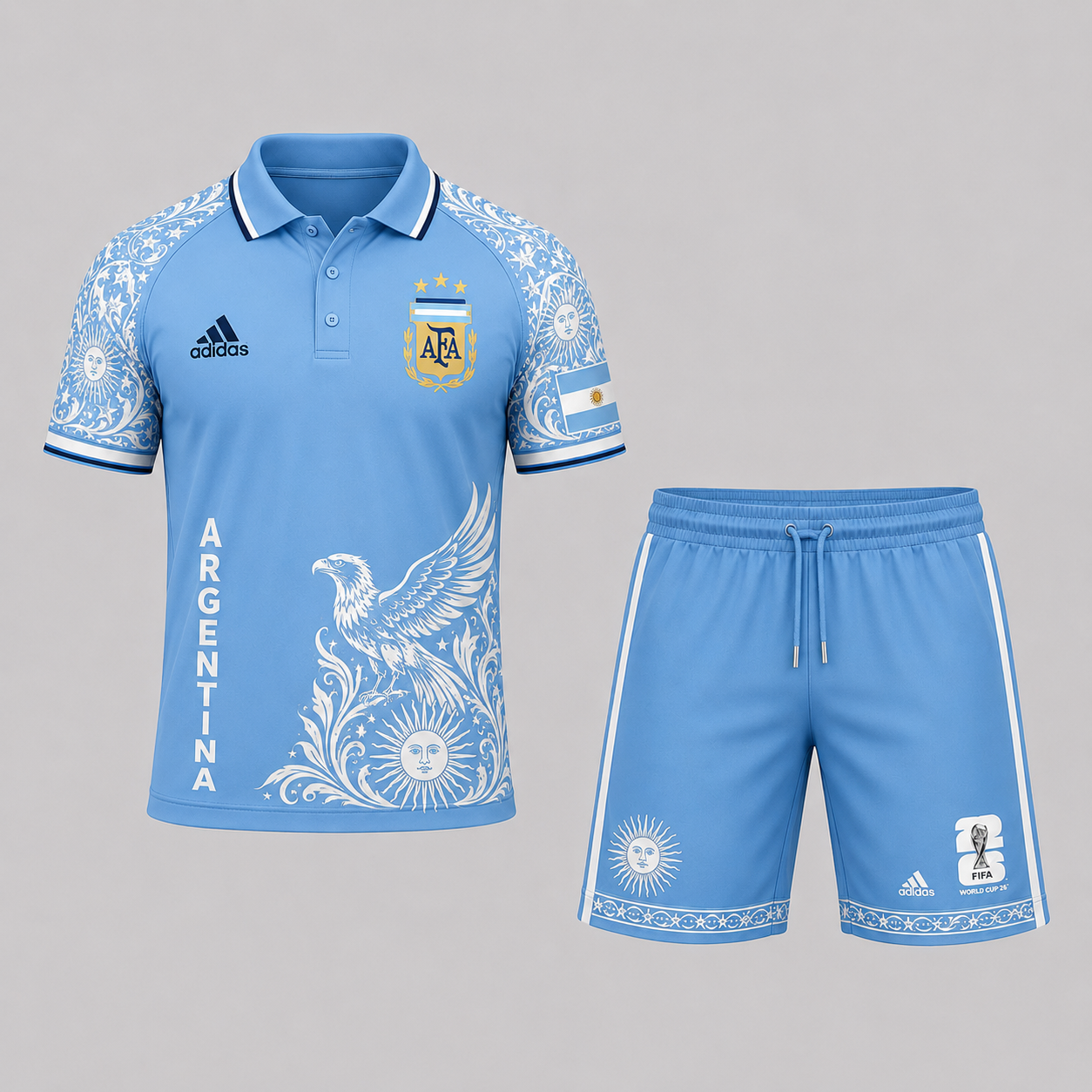 Argentina | Premium World Cup 2026 Polo Short Set TTH240593