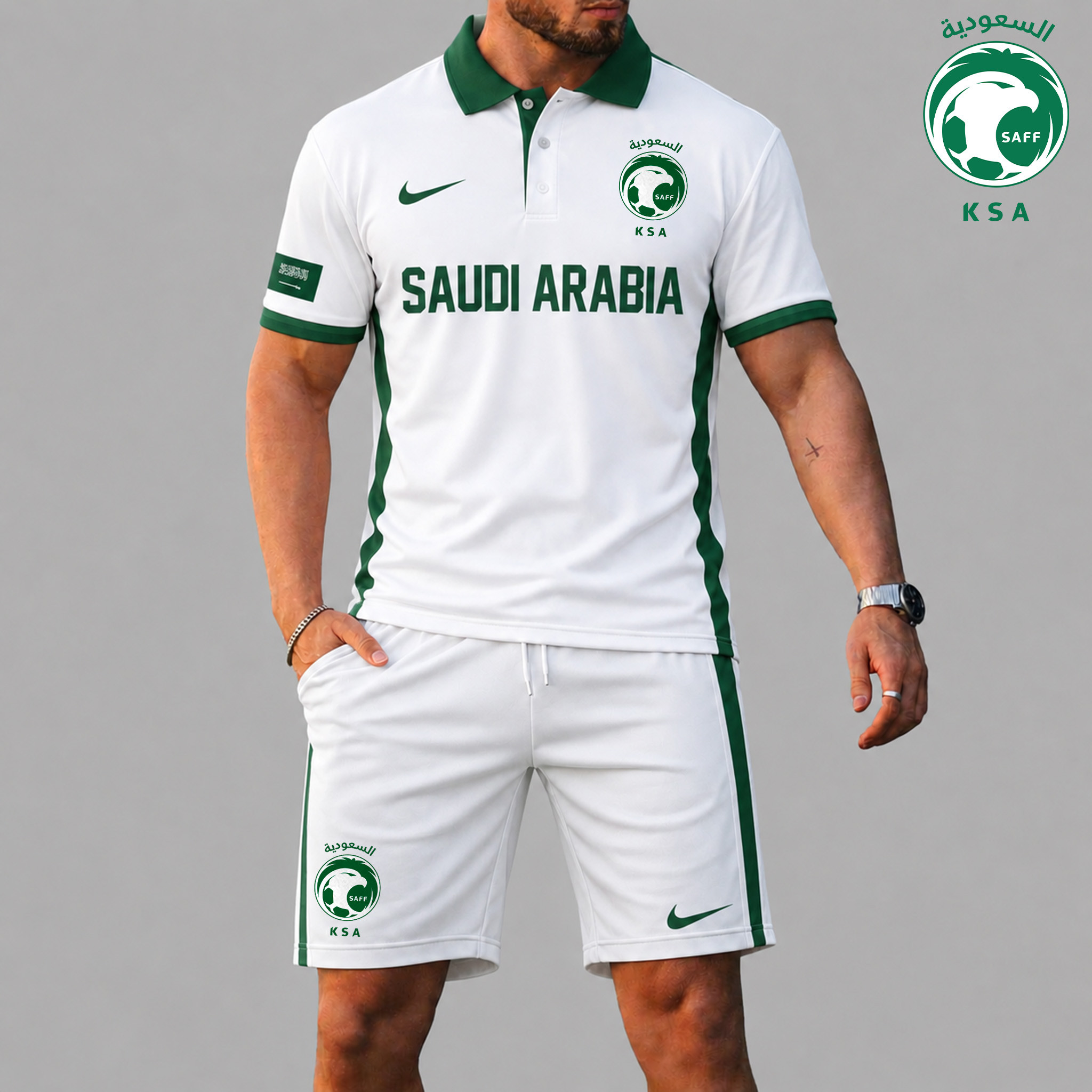 Saudi Arabia | Premium World Cup 2026 Polo And Short Set TTH240586