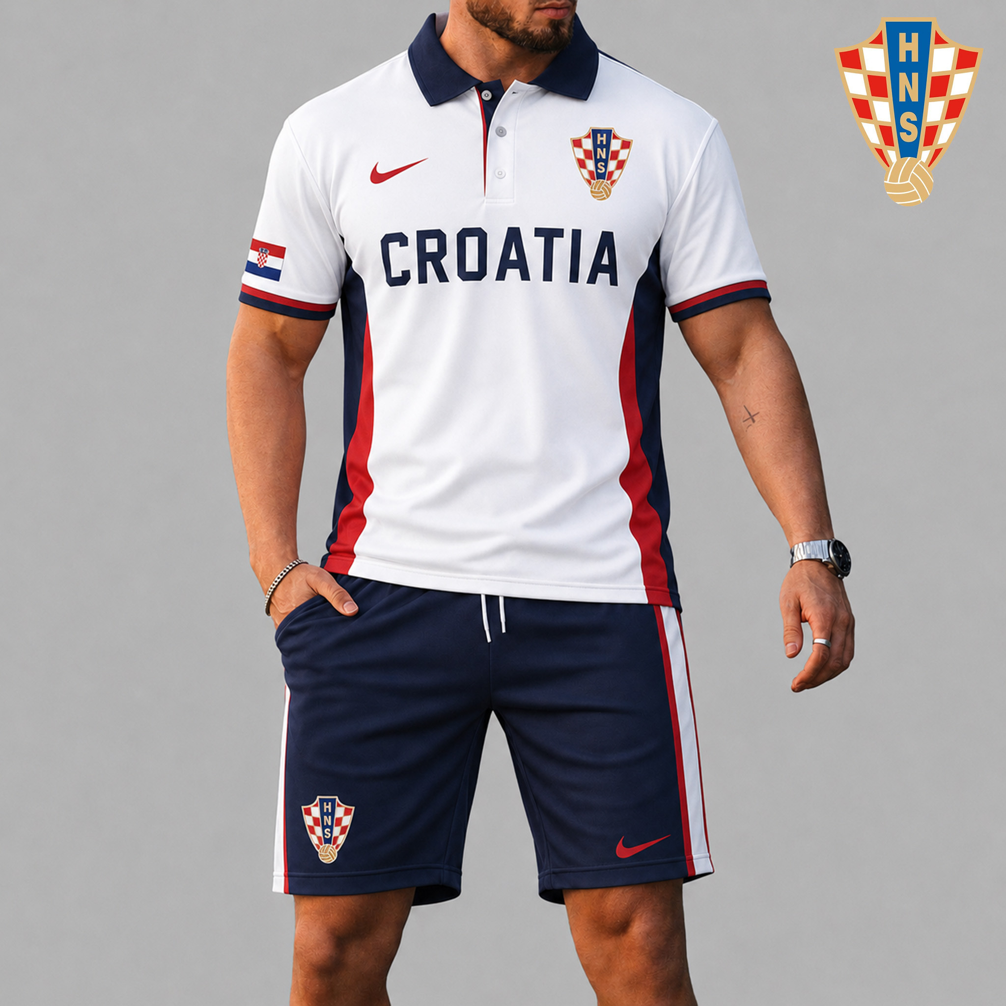 Croatia | Premium World Cup 2026 Polo And Short Set TTH240586