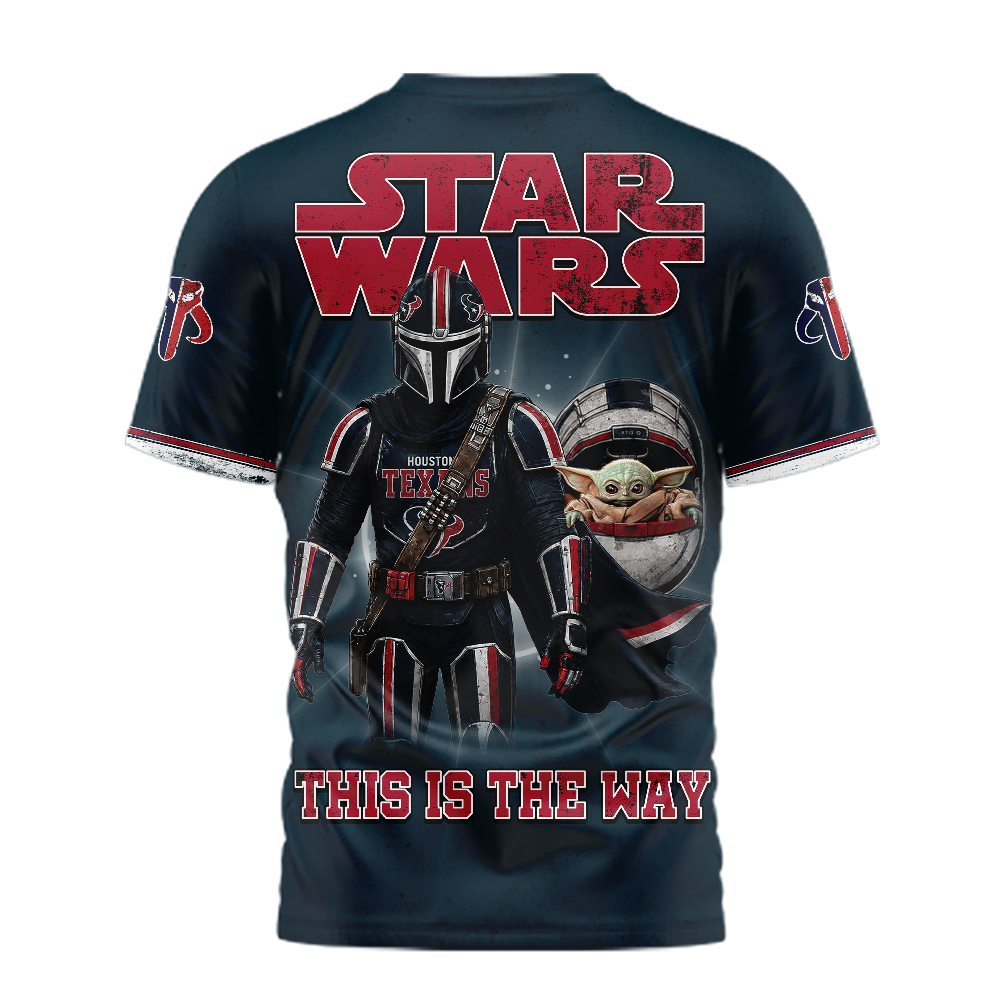 Houston Texans | Premium NFL This Is The Way Star Wars 3D Shirt TTH240588 - Image 2