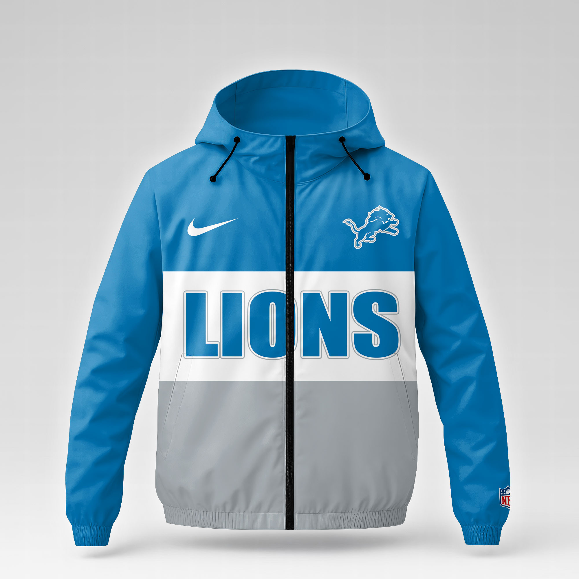 Detroit Lions x Premium NFL Strength Through Christ Windbreaker Jacket TTH260500