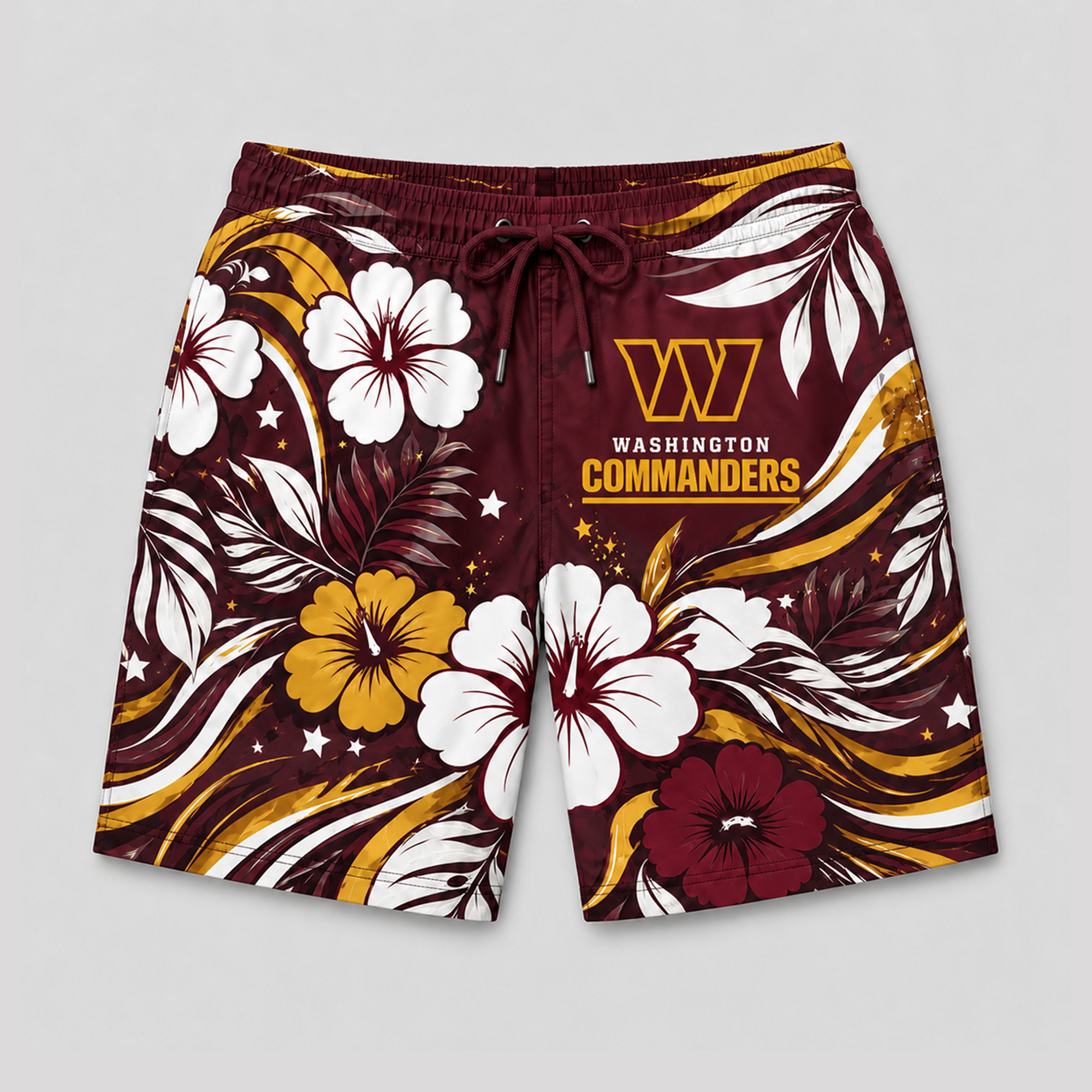 Washington Commanders x Premium NFL Floral Hawaii Set TTH260501 - Image 3