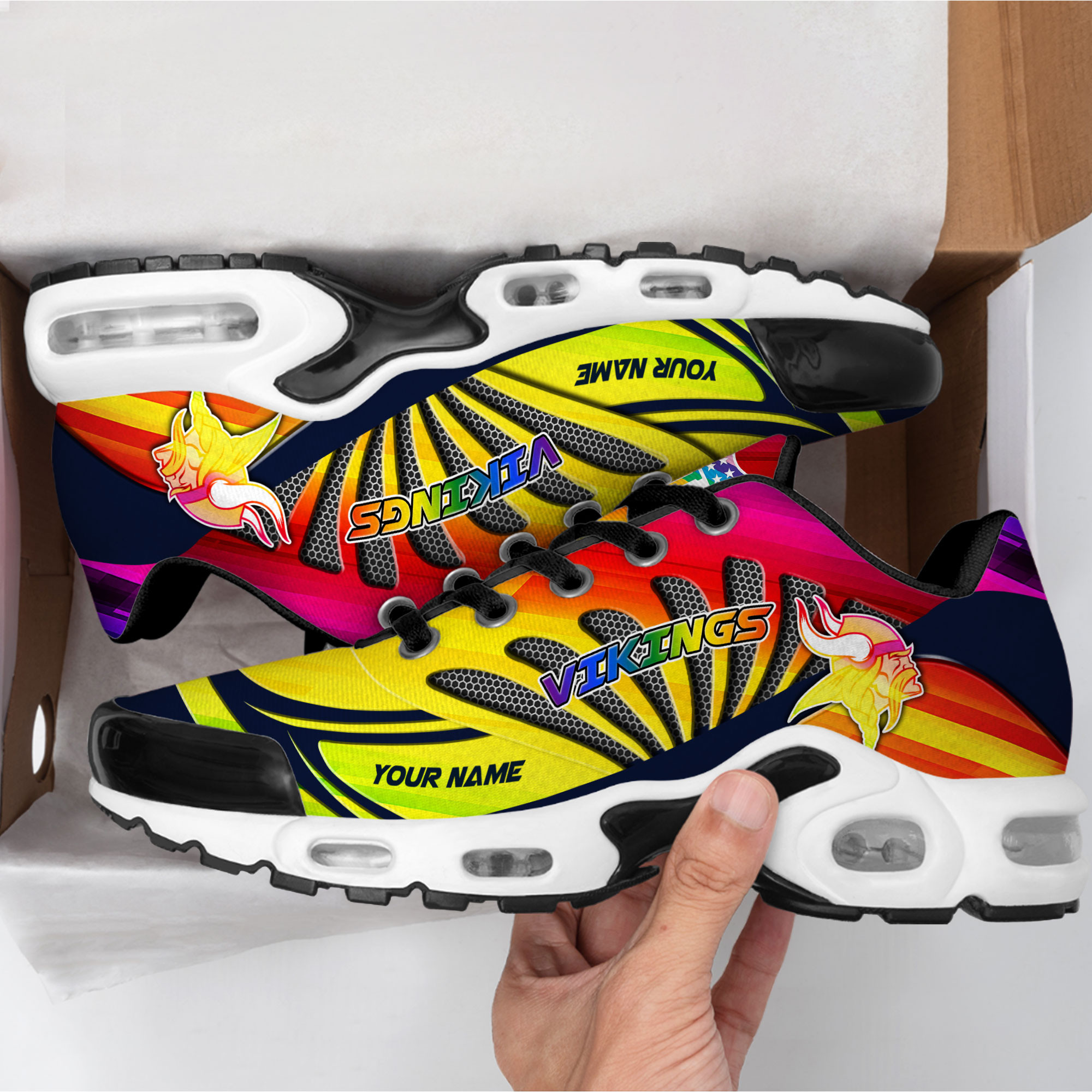 Minnesota Vikings x Premium NFL Pride Month Air Max Shoes TTH260503 - Image 2