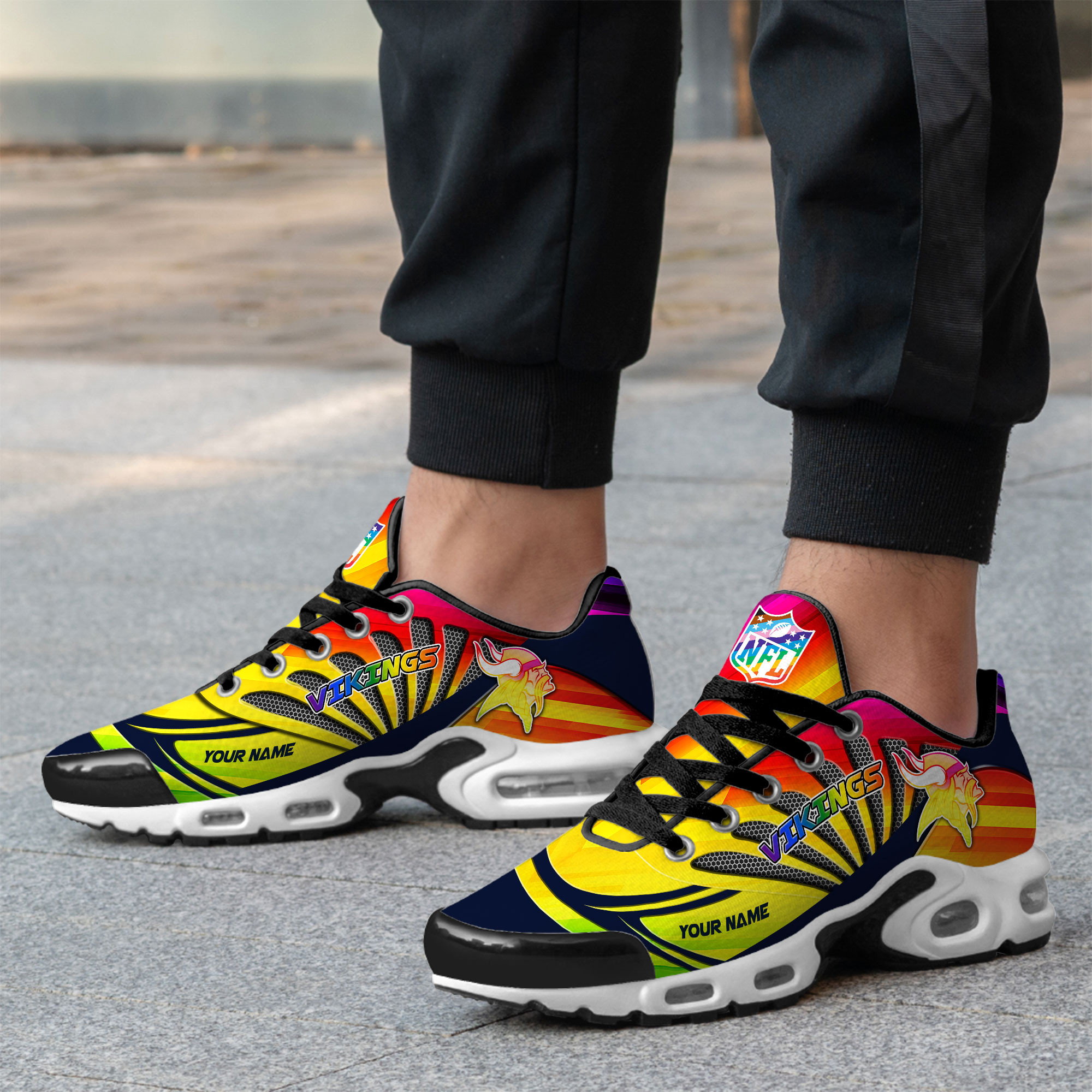 Minnesota Vikings x Premium NFL Pride Month Air Max Shoes TTH260503 - Image 3