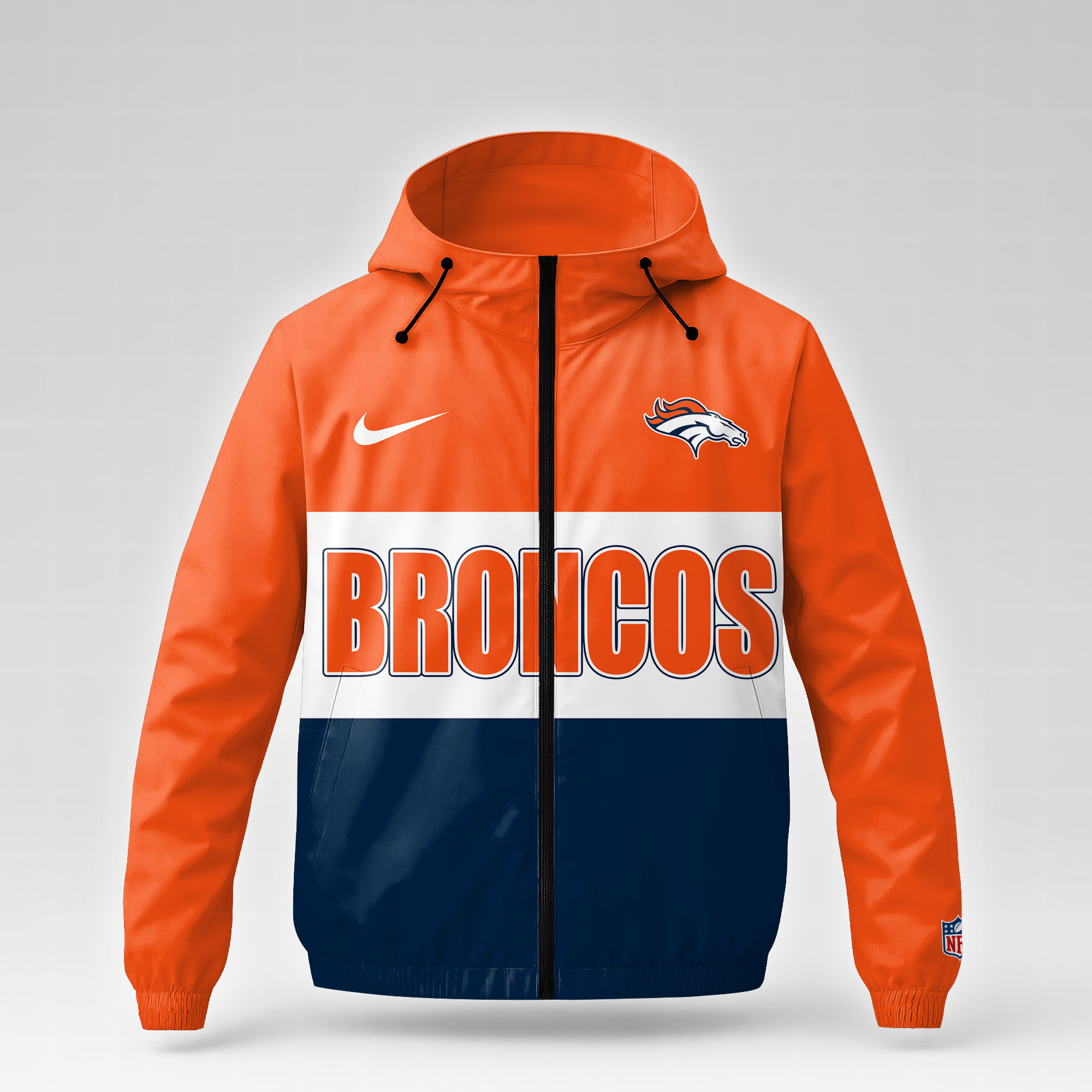 Denver Broncos x Premium NFL Strength Through Christ Windbreaker Jacket TTH260500