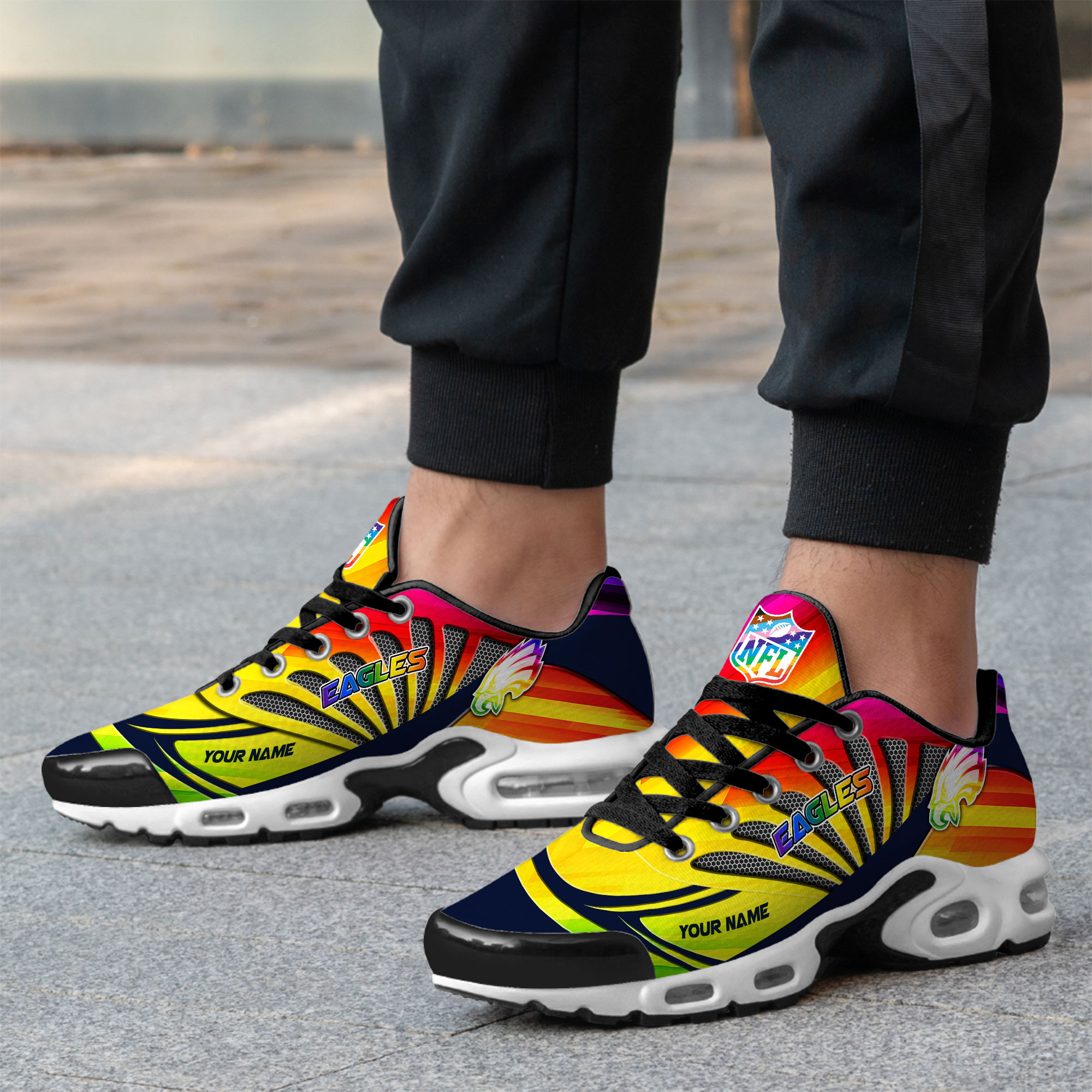Philadelphia Eagles x Premium NFL Pride Month Air Max Shoes TTH260503 - Image 3