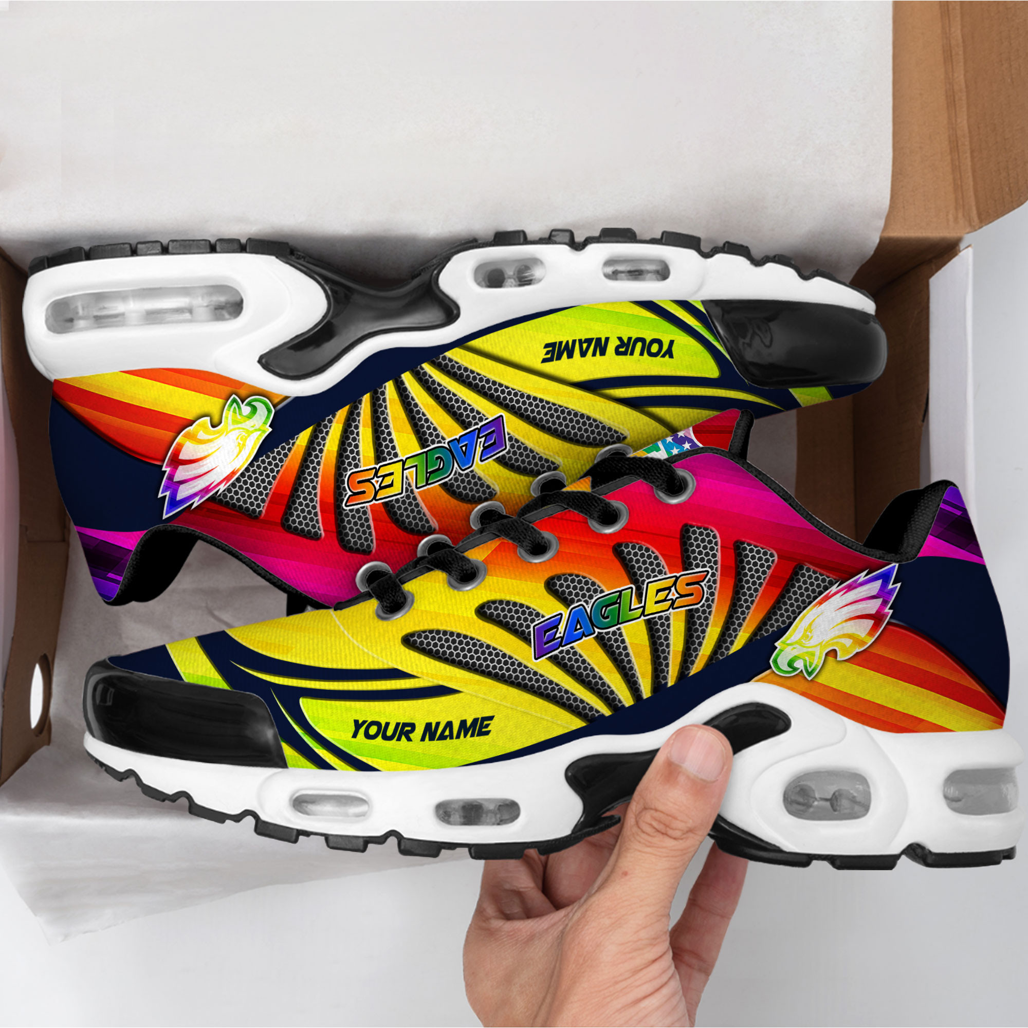 Philadelphia Eagles x Premium NFL Pride Month Air Max Shoes TTH260503 - Image 2