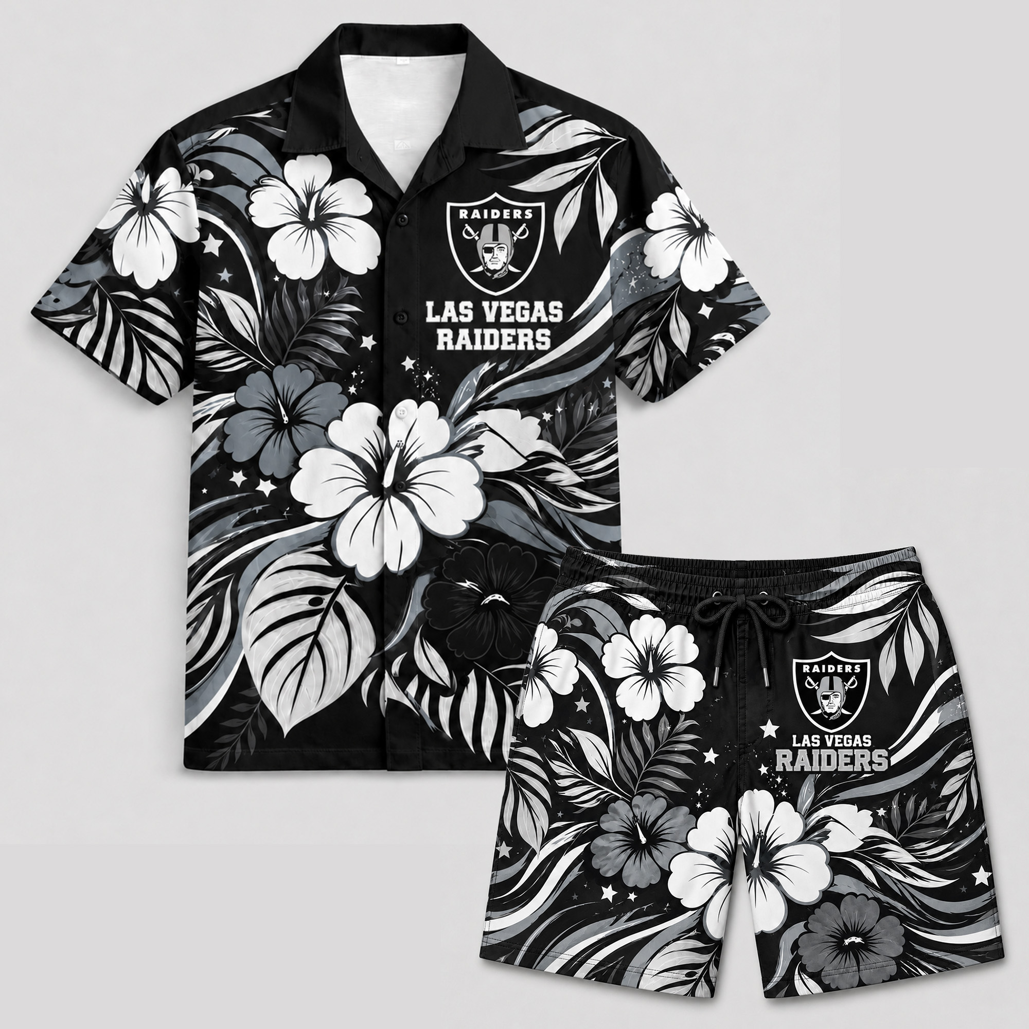 Las Vegas Raiders x Premium NFL Floral Hawaii Set TTH260501