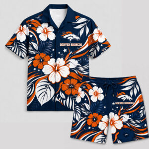 Denver Broncos x Premium NFL Floral Hawaii Set TTH260501