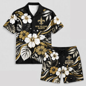 New Orleans Saints x Premium NFL Floral Hawaii Set TTH260501