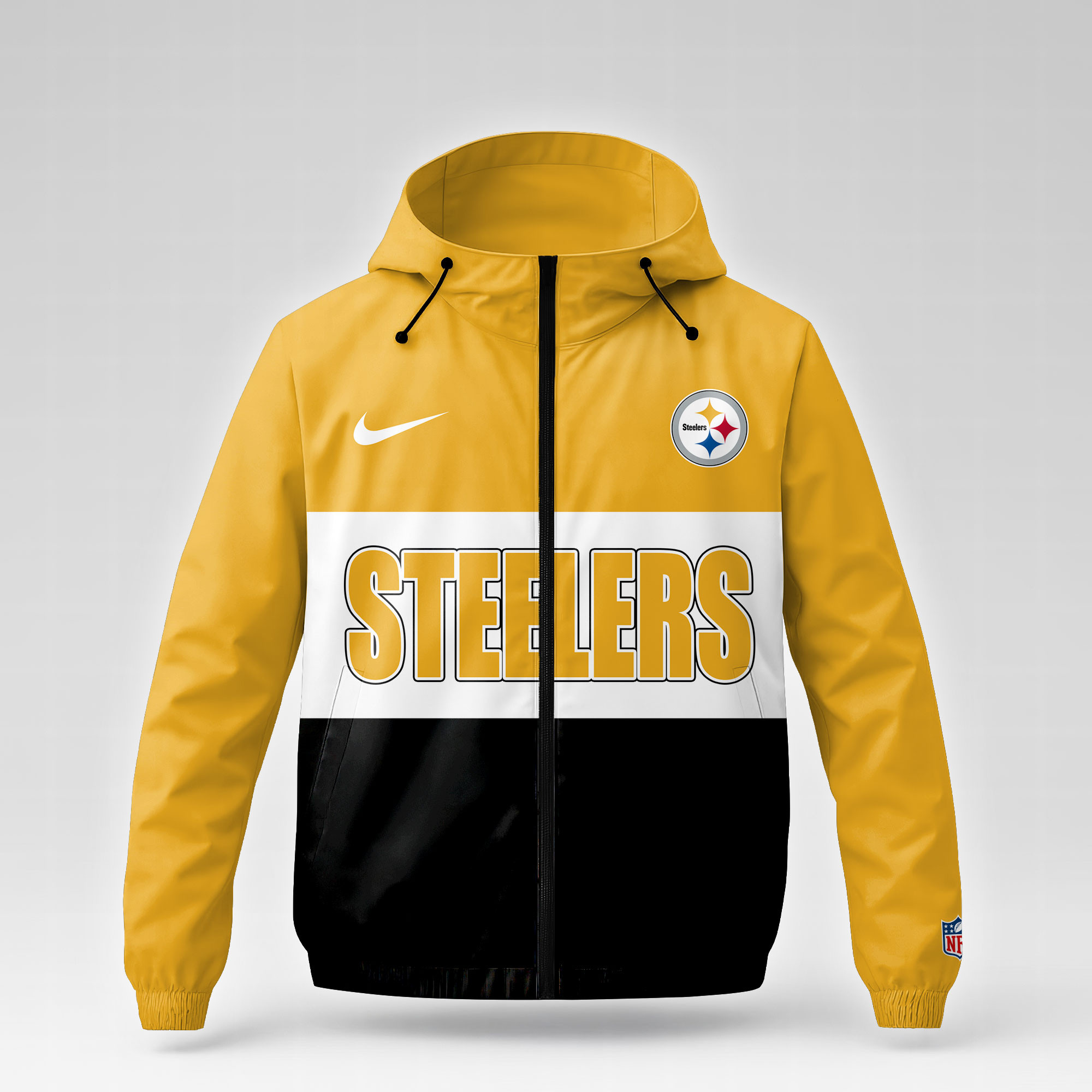 Pittsburgh Steelers x Premium NFL Strength Through Christ Windbreaker Jacket TTH260500