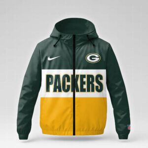Green Bay Packers x Premium NFL Strength Through Christ Windbreaker Jacket TTH260500