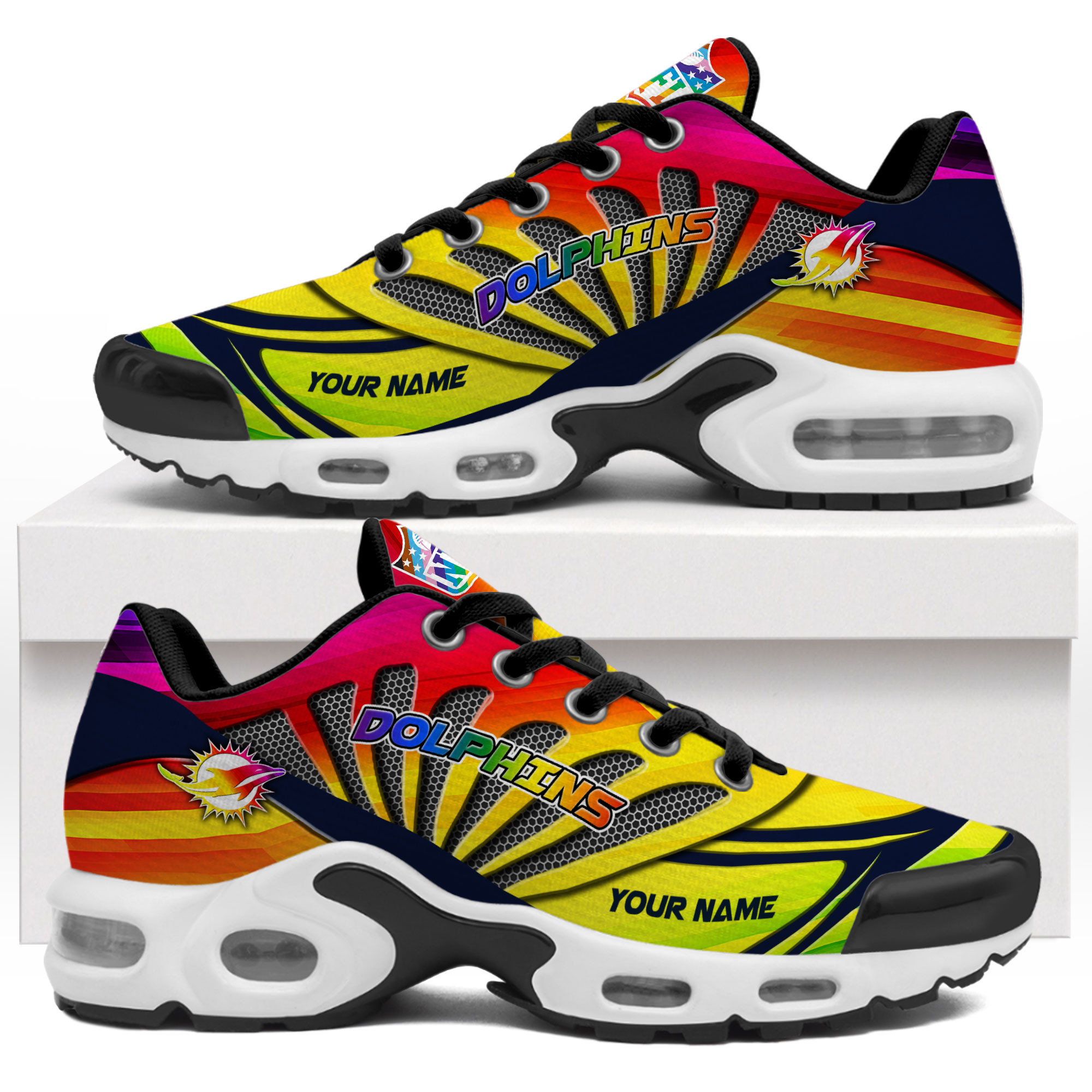Miami Dolphins x Premium NFL Pride Month Air Max Shoes TTH260503