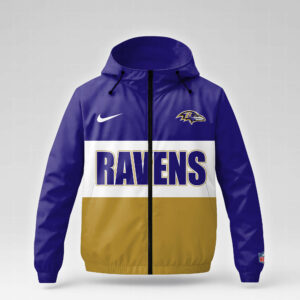 Baltimore Ravens x Premium NFL Strength Through Christ Windbreaker Jacket TTH260500