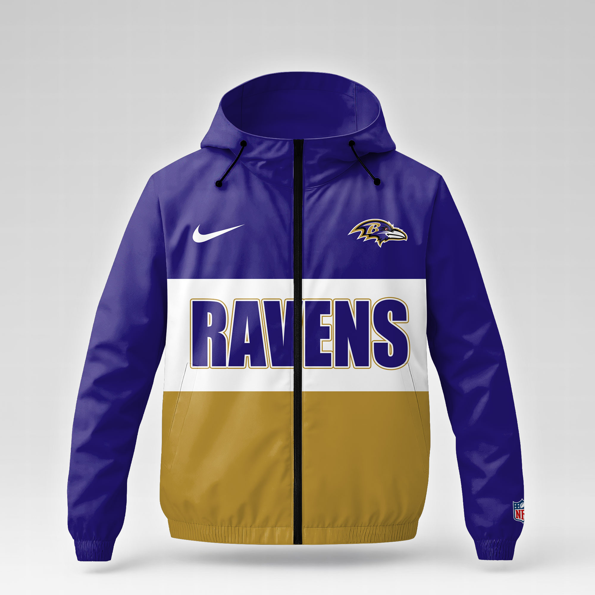Baltimore Ravens x Premium NFL Strength Through Christ Windbreaker Jacket TTH260500