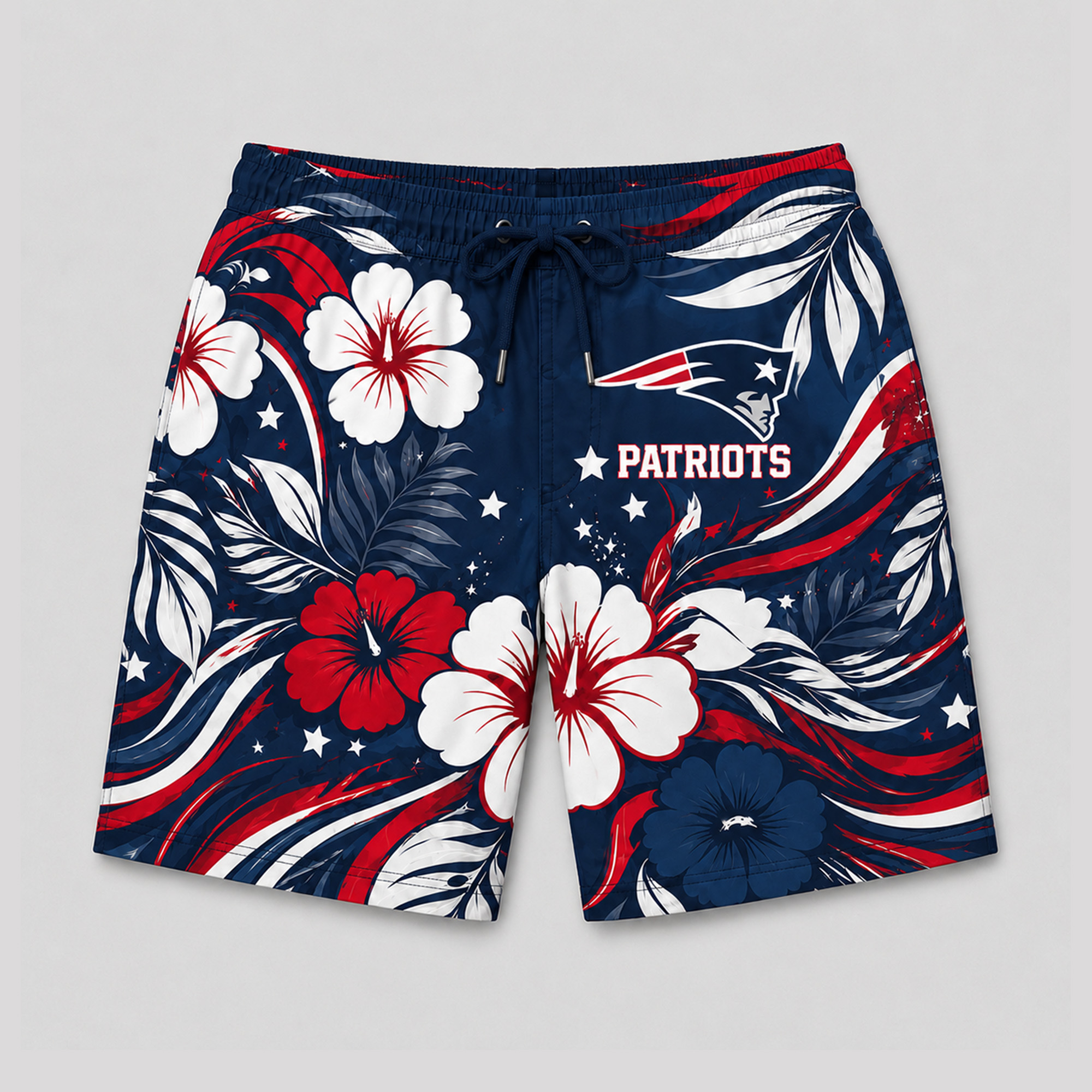 New England Patriots x Premium NFL Floral Hawaii Set TTH260501 - Image 3