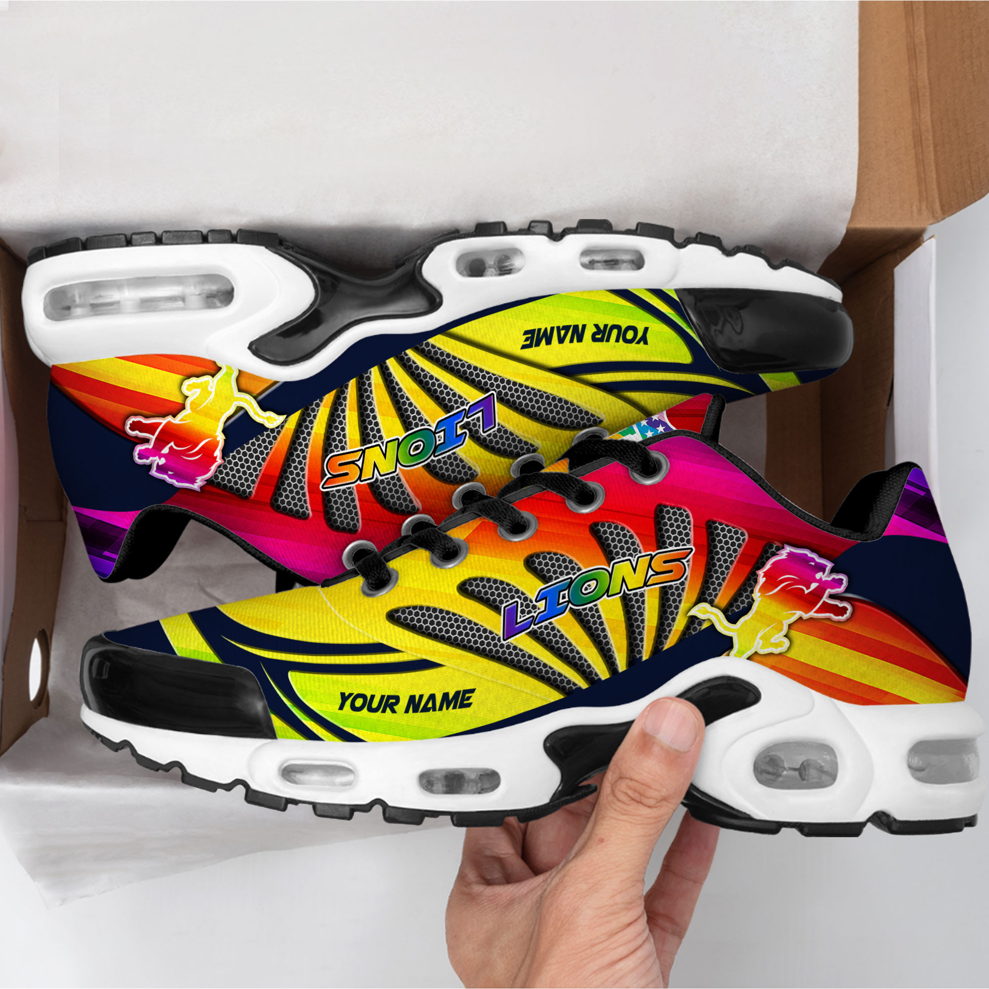 Detroit Lions x Premium NFL Pride Month Air Max Shoes TTH260503 - Image 2