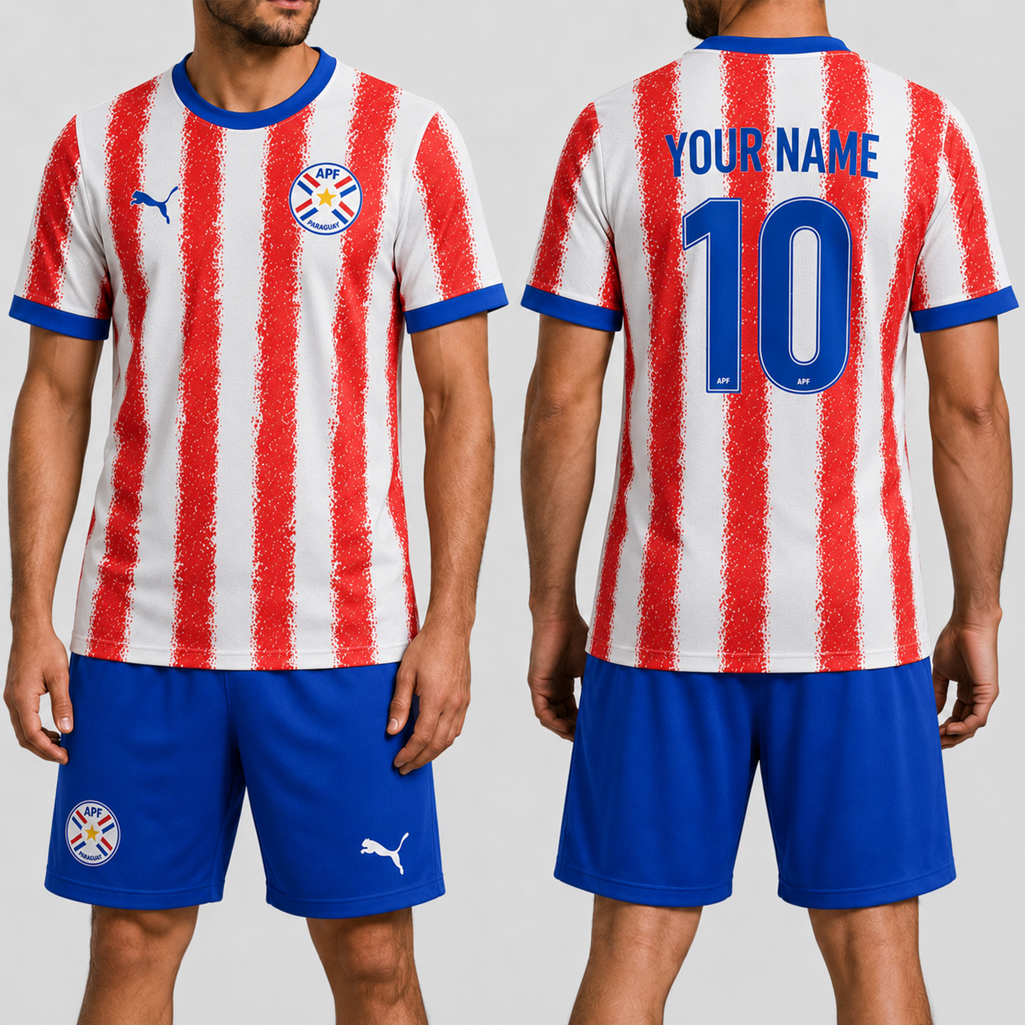 Paraguay x Premium WC26 Personalized Soccer Set 3D Shirt TTH260502