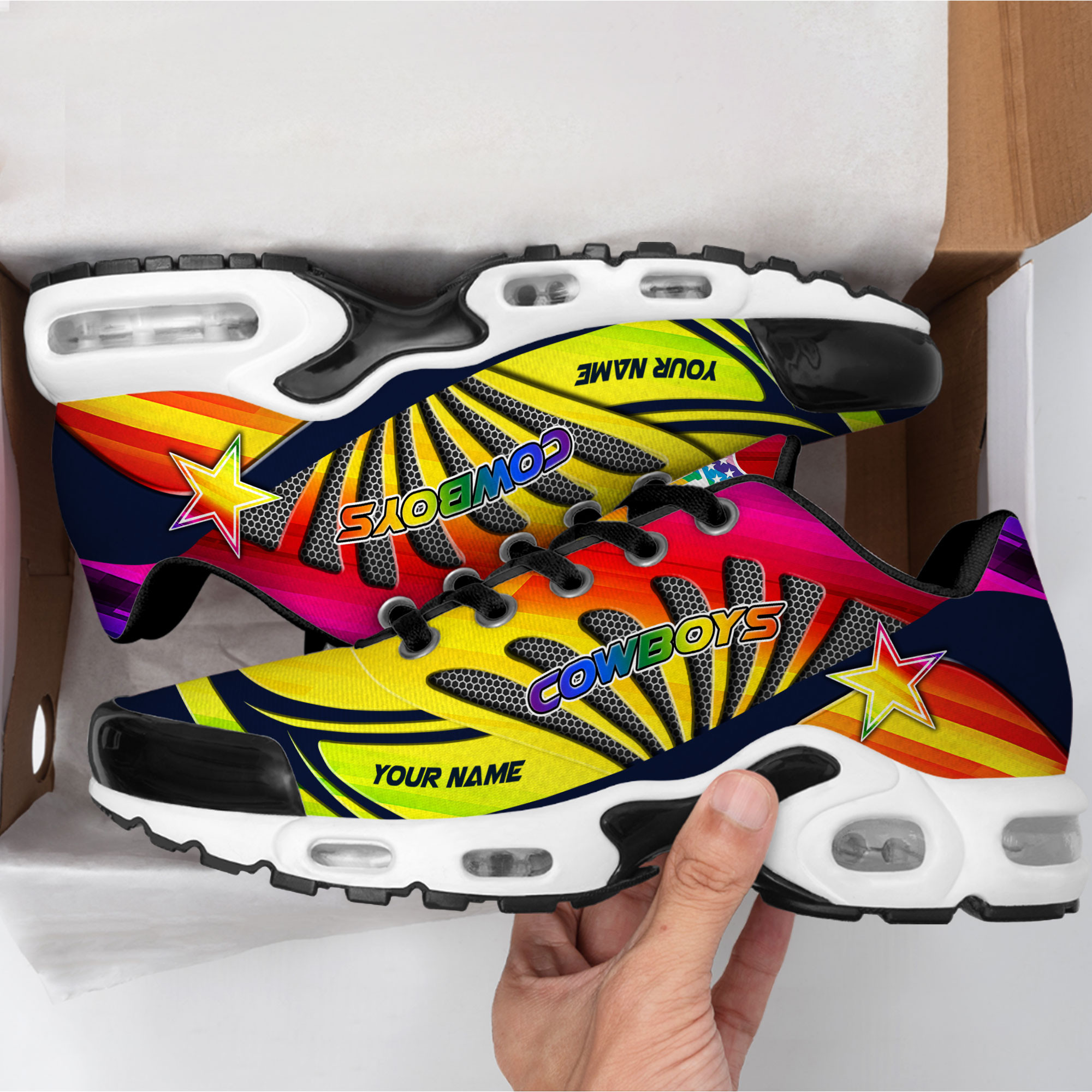 Dallas Cowboys x Premium NFL Pride Month Air Max Shoes TTH260503 - Image 2