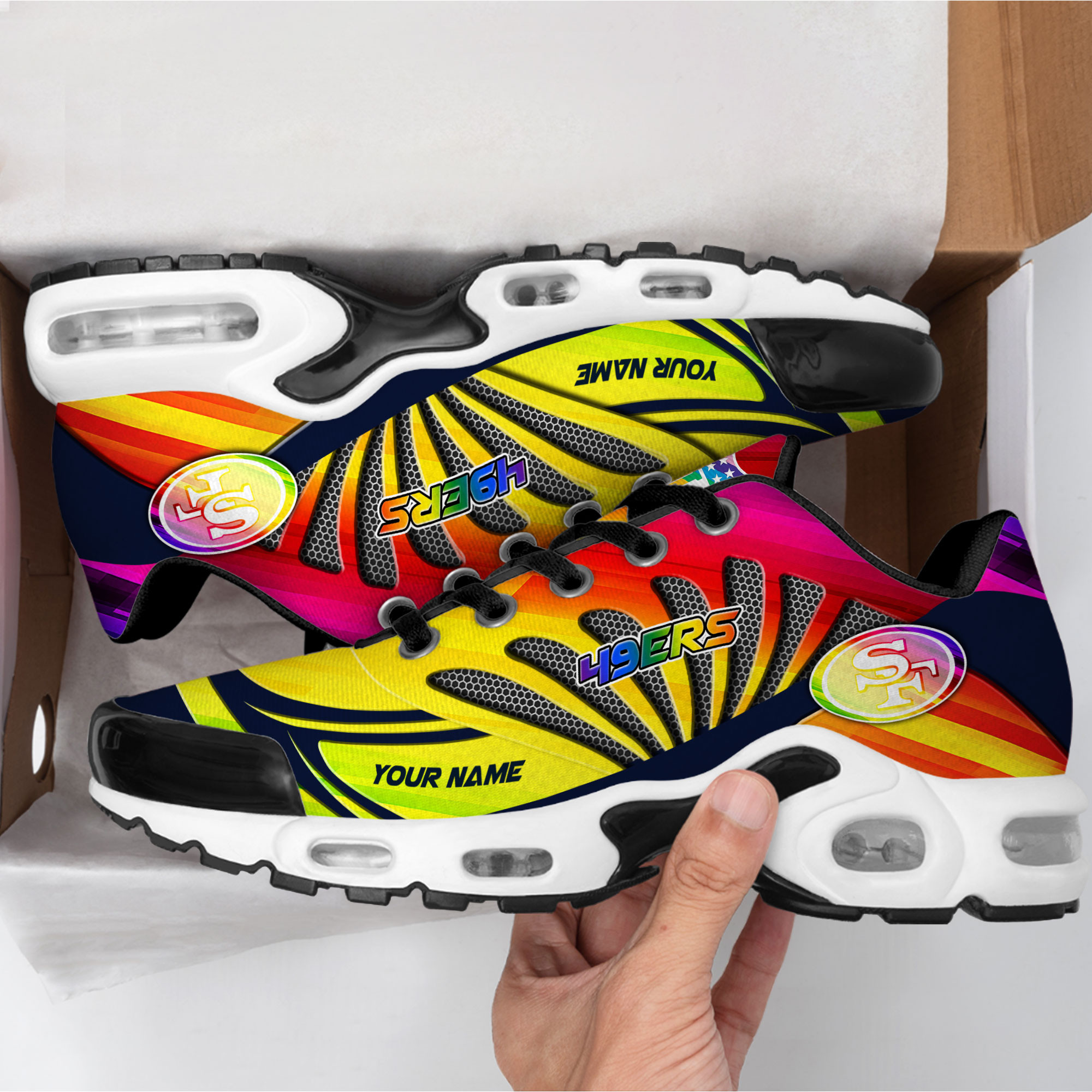 San Francisco 49ers x Premium NFL Pride Month Air Max Shoes TTH260503 - Image 2