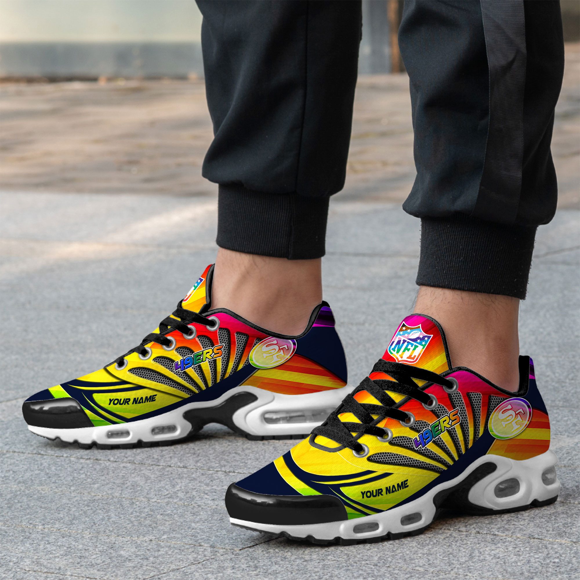 San Francisco 49ers x Premium NFL Pride Month Air Max Shoes TTH260503 - Image 3