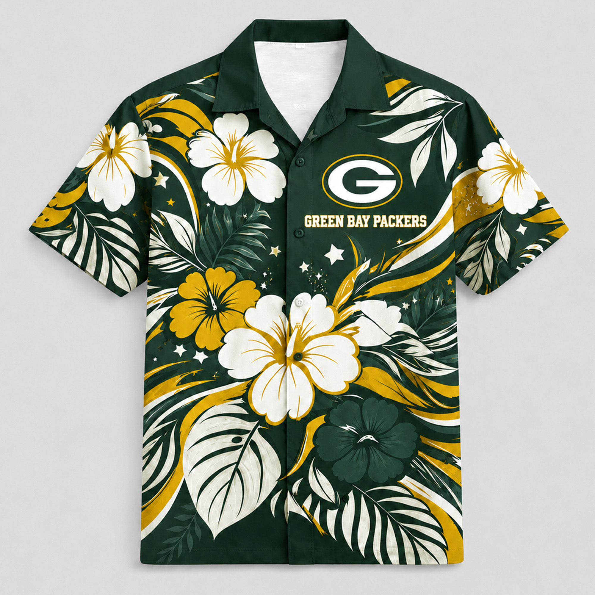 Green Bay Packers x Premium NFL Floral Hawaii Set TTH260501 - Image 2