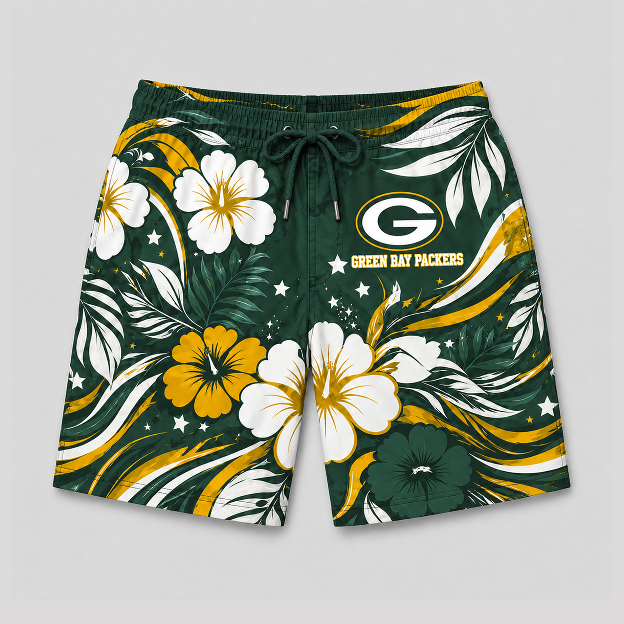 Green Bay Packers x Premium NFL Floral Hawaii Set TTH260501 - Image 3