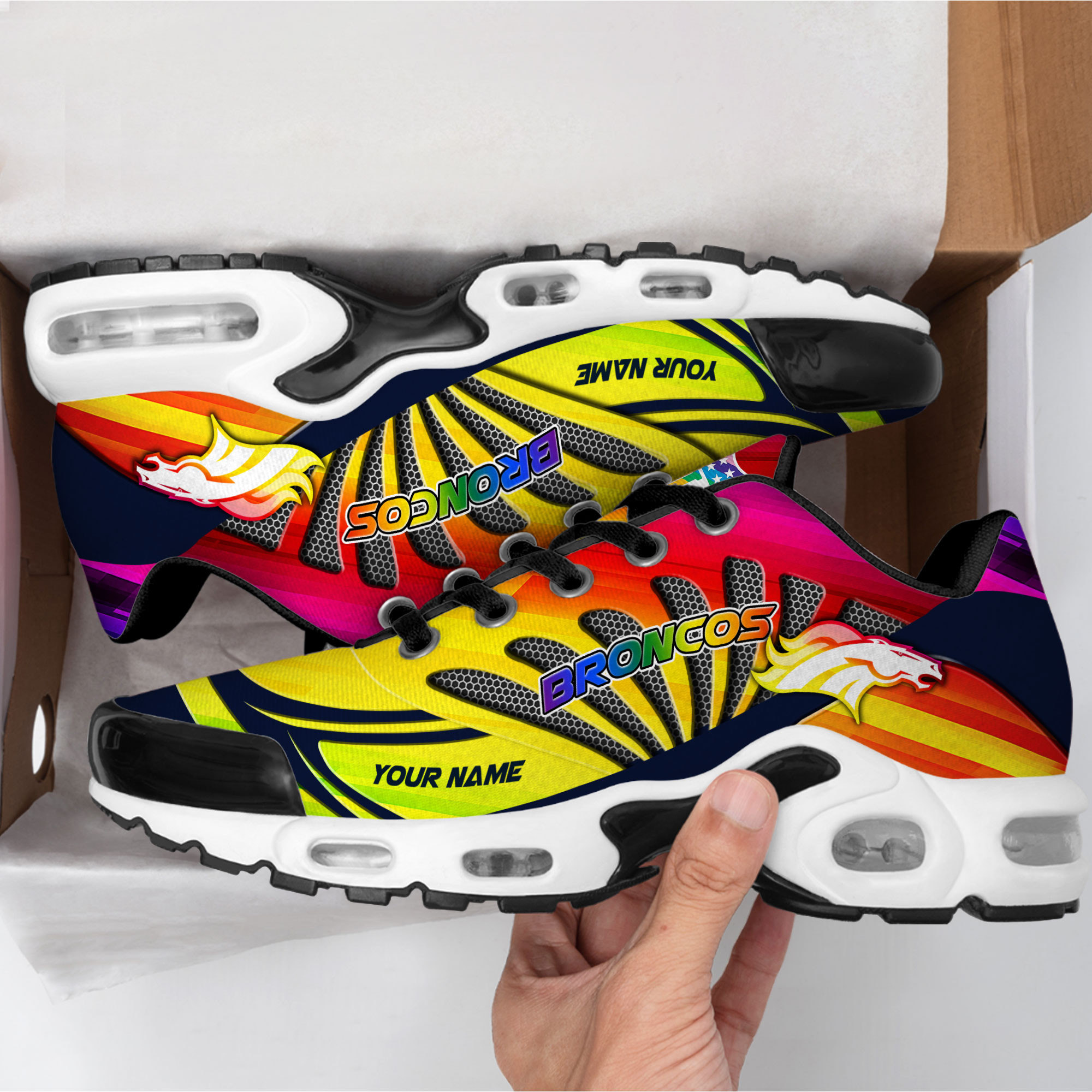 Denver Broncos x Premium NFL Pride Month Air Max Shoes TTH260503 - Image 2