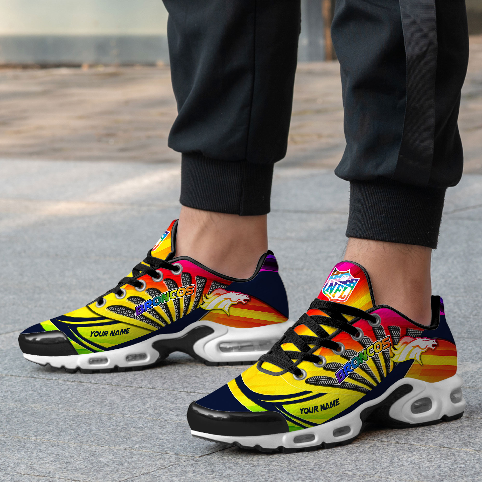 Denver Broncos x Premium NFL Pride Month Air Max Shoes TTH260503 - Image 3