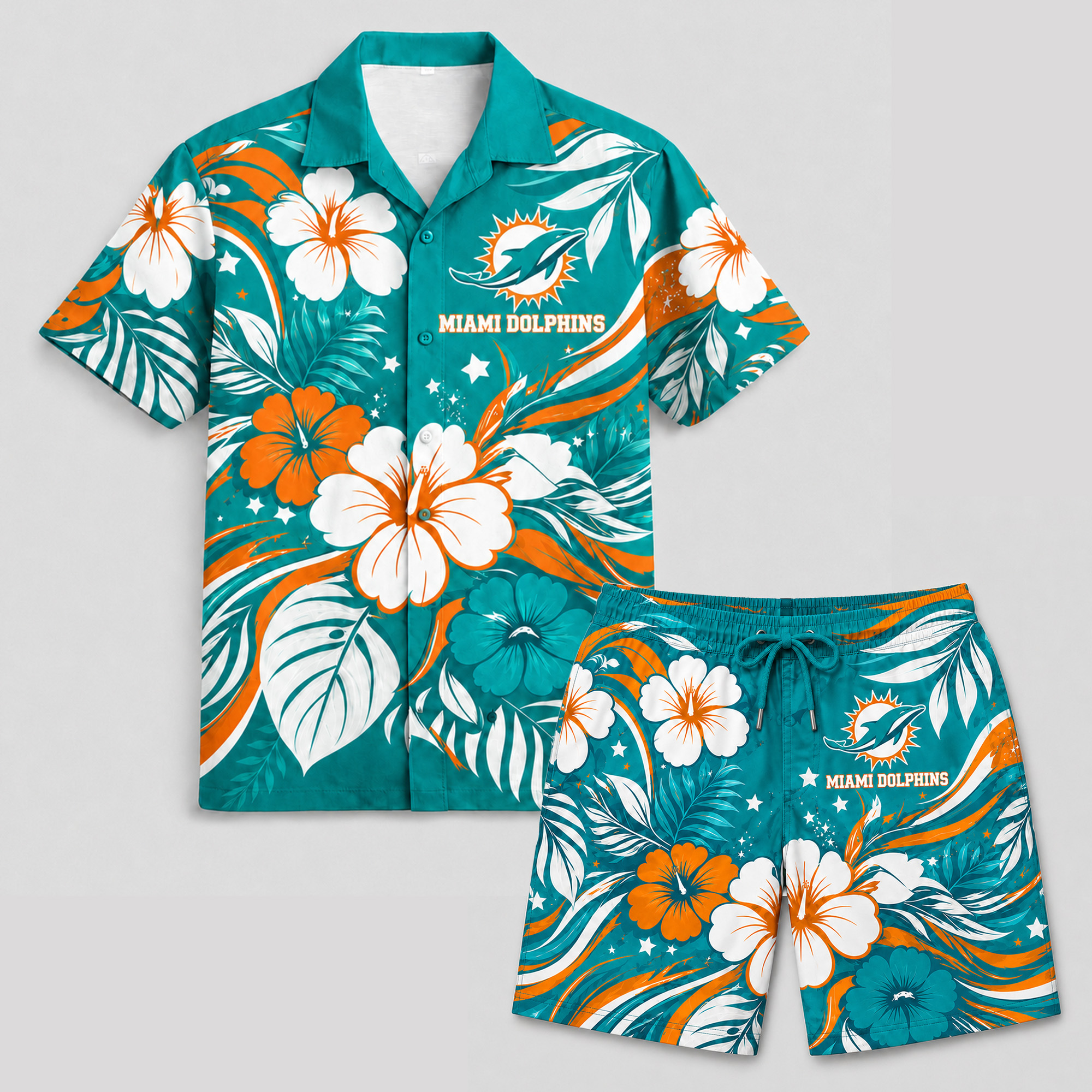 Miami Dolphins x Premium NFL Floral Hawaii Set TTH260501