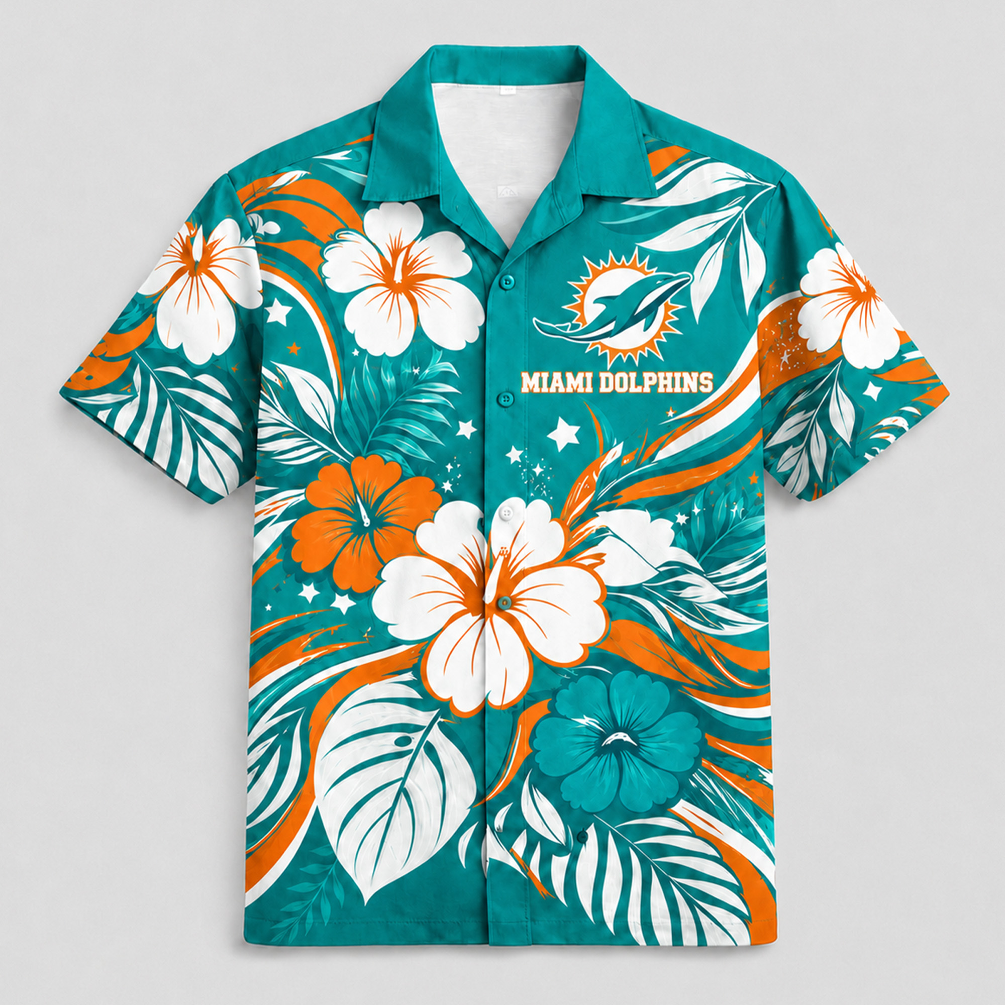 Miami Dolphins x Premium NFL Floral Hawaii Set TTH260501 - Image 2