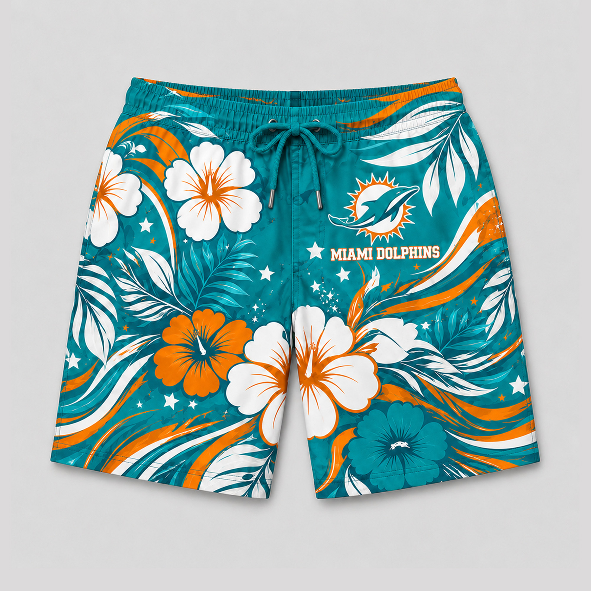 Miami Dolphins x Premium NFL Floral Hawaii Set TTH260501 - Image 3