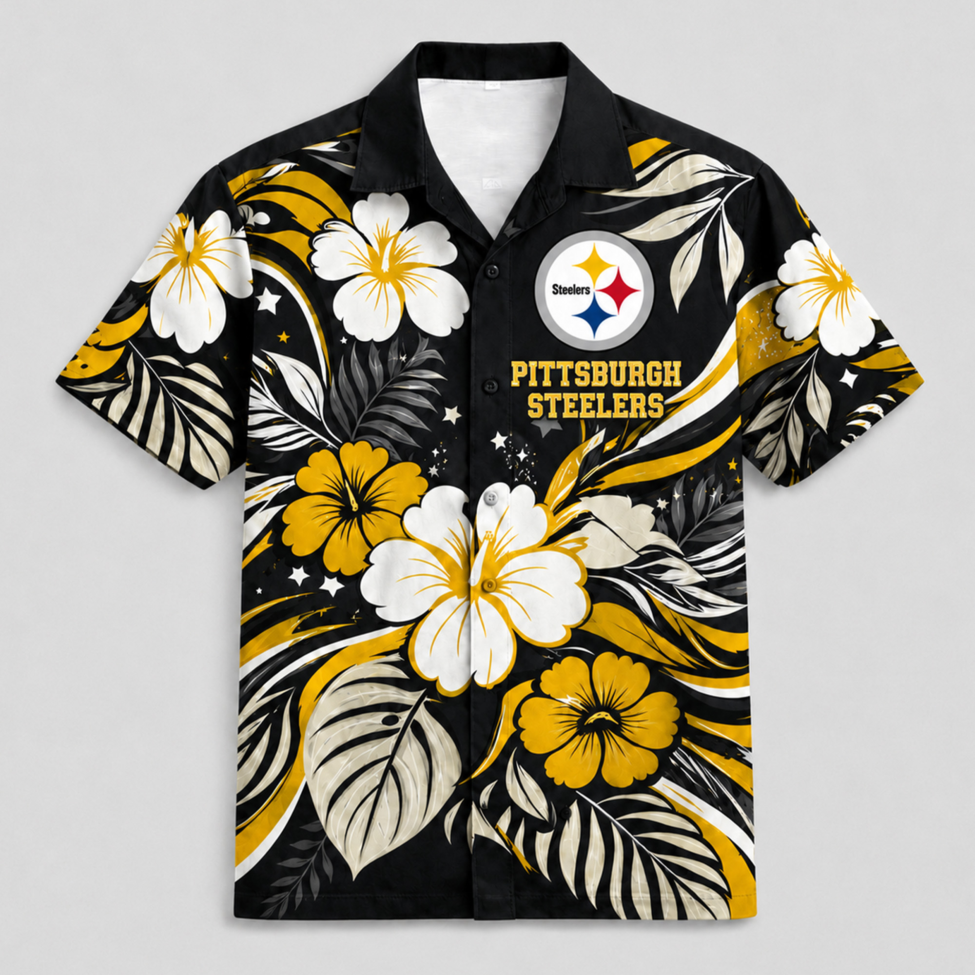 Pittsburgh Steelers x Premium NFL Floral Hawaii Set TTH260501 - Image 2