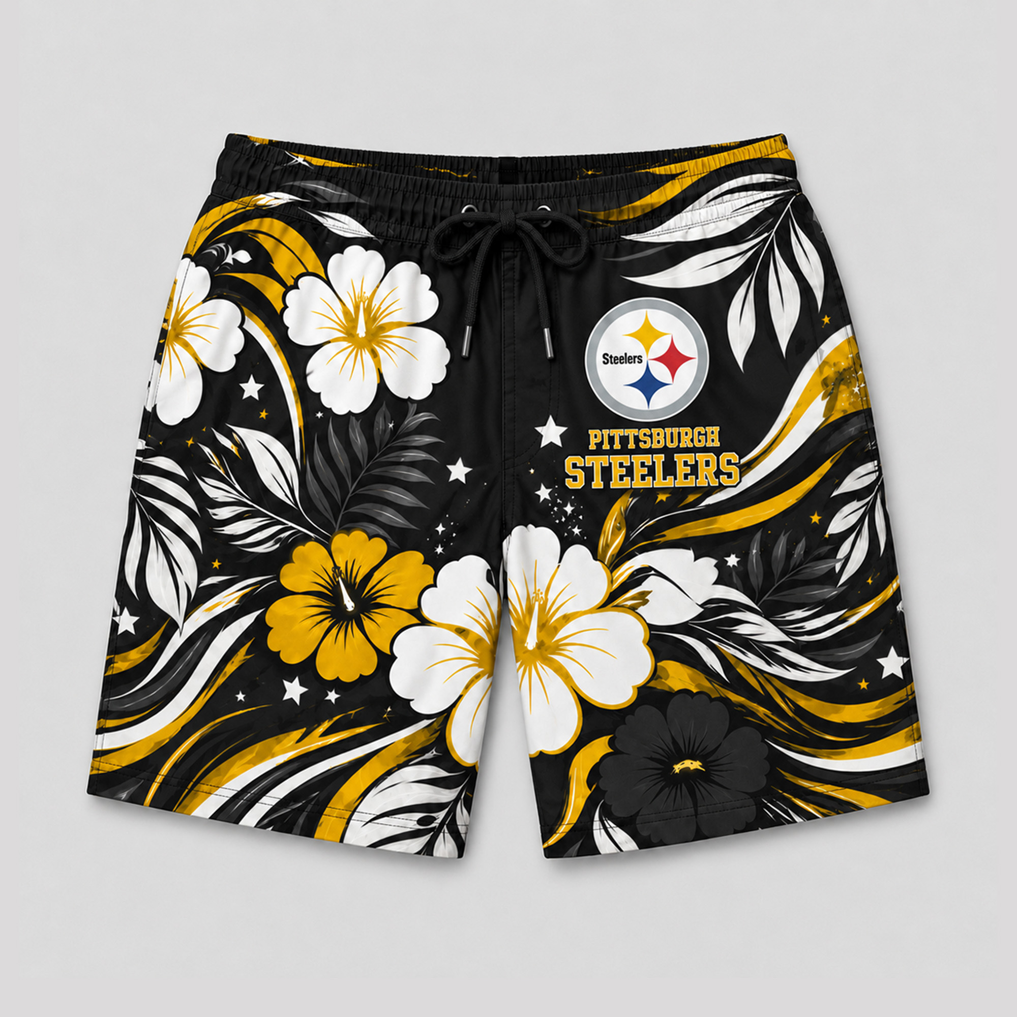 Pittsburgh Steelers x Premium NFL Floral Hawaii Set TTH260501 - Image 3