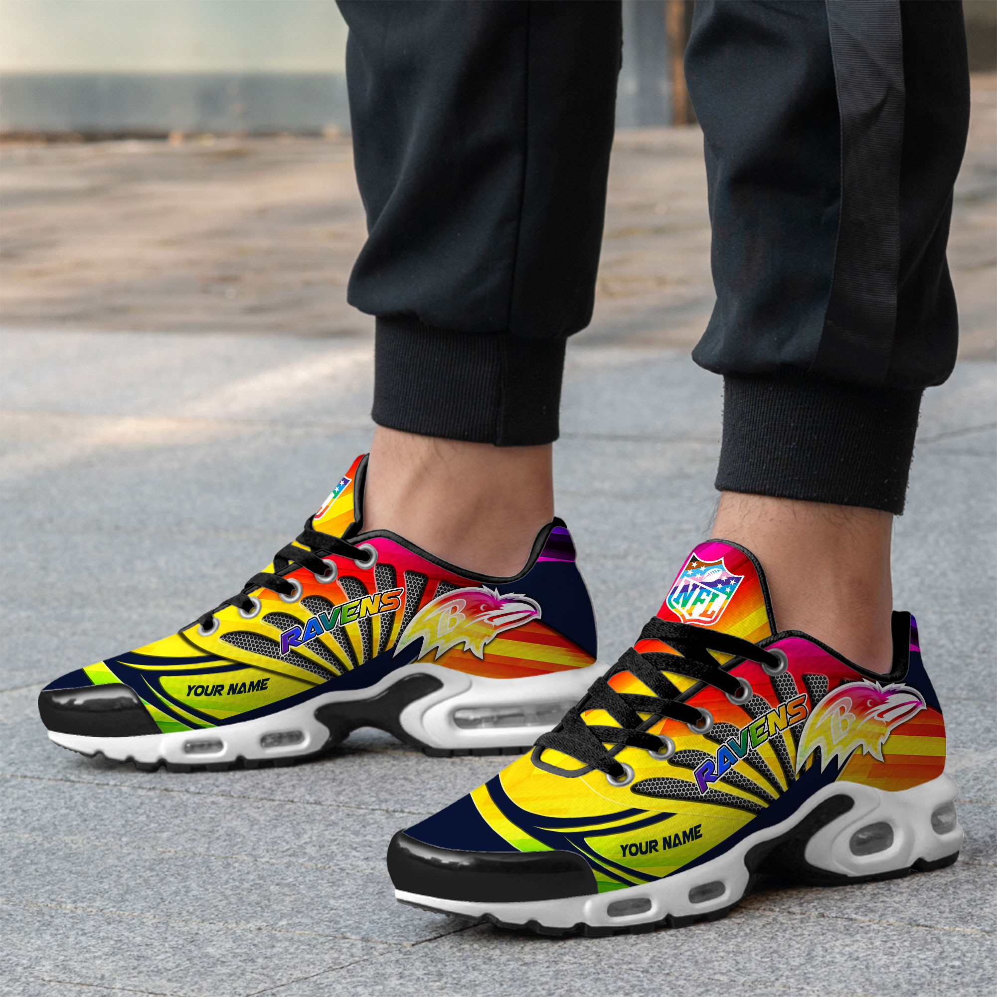 Baltimore Ravens x Premium NFL Pride Month Air Max Shoes TTH260503 - Image 3