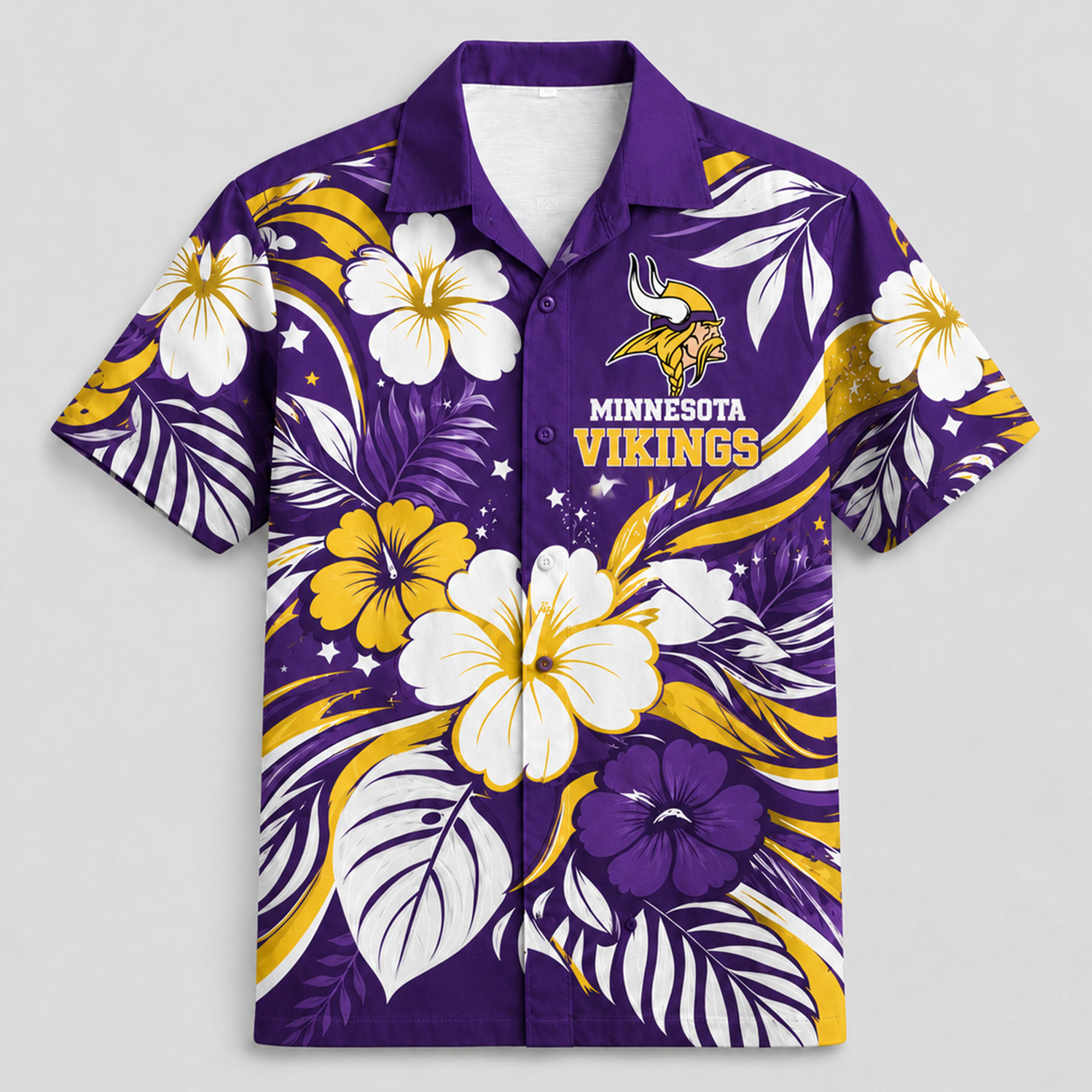 Minnesota Vikings x Premium NFL Floral Hawaii Set TTH260501 - Image 2