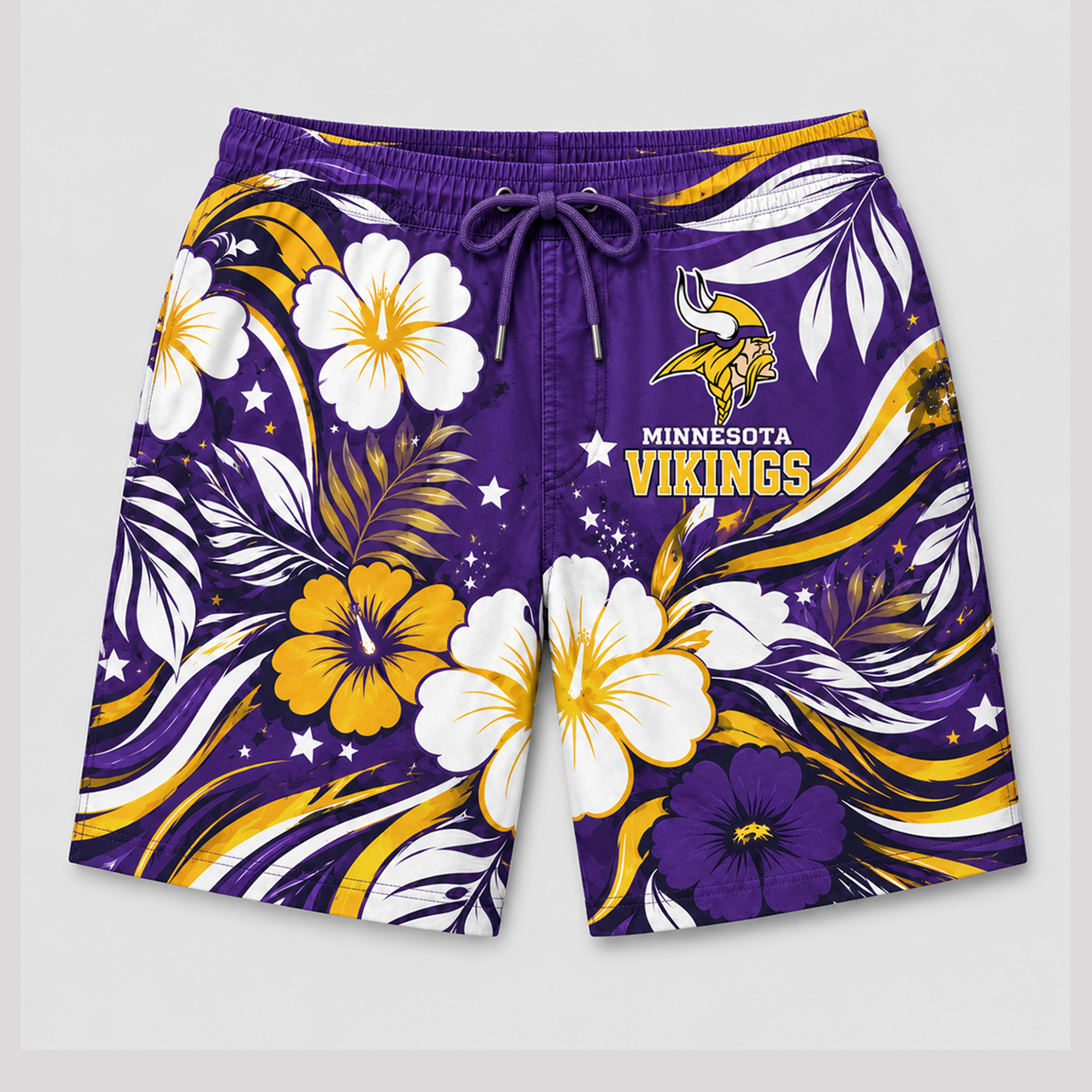 Minnesota Vikings x Premium NFL Floral Hawaii Set TTH260501 - Image 3