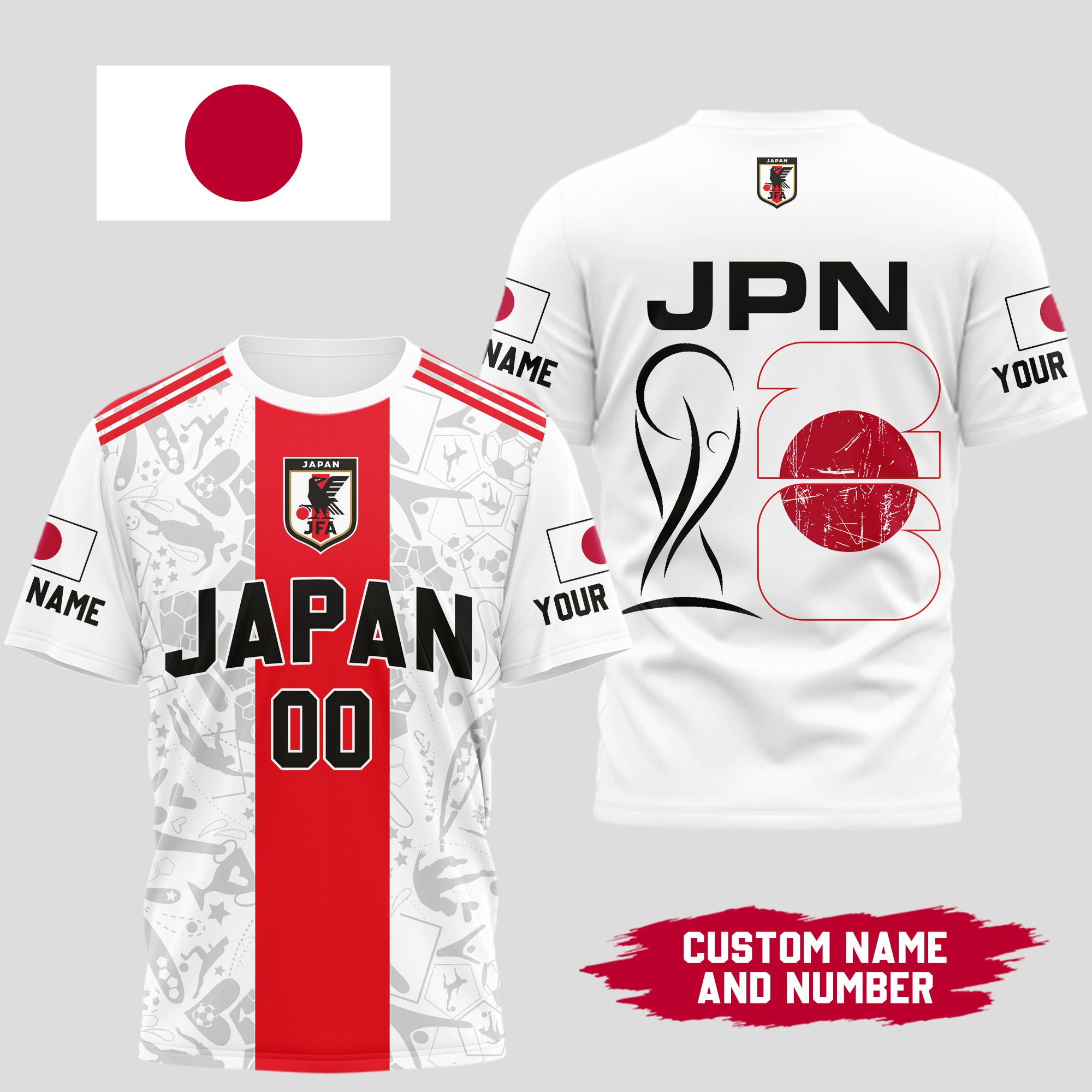 Japan x Premium WC26 Personalized Pride Legacy 3D Shirt TTH260508 - Image 2