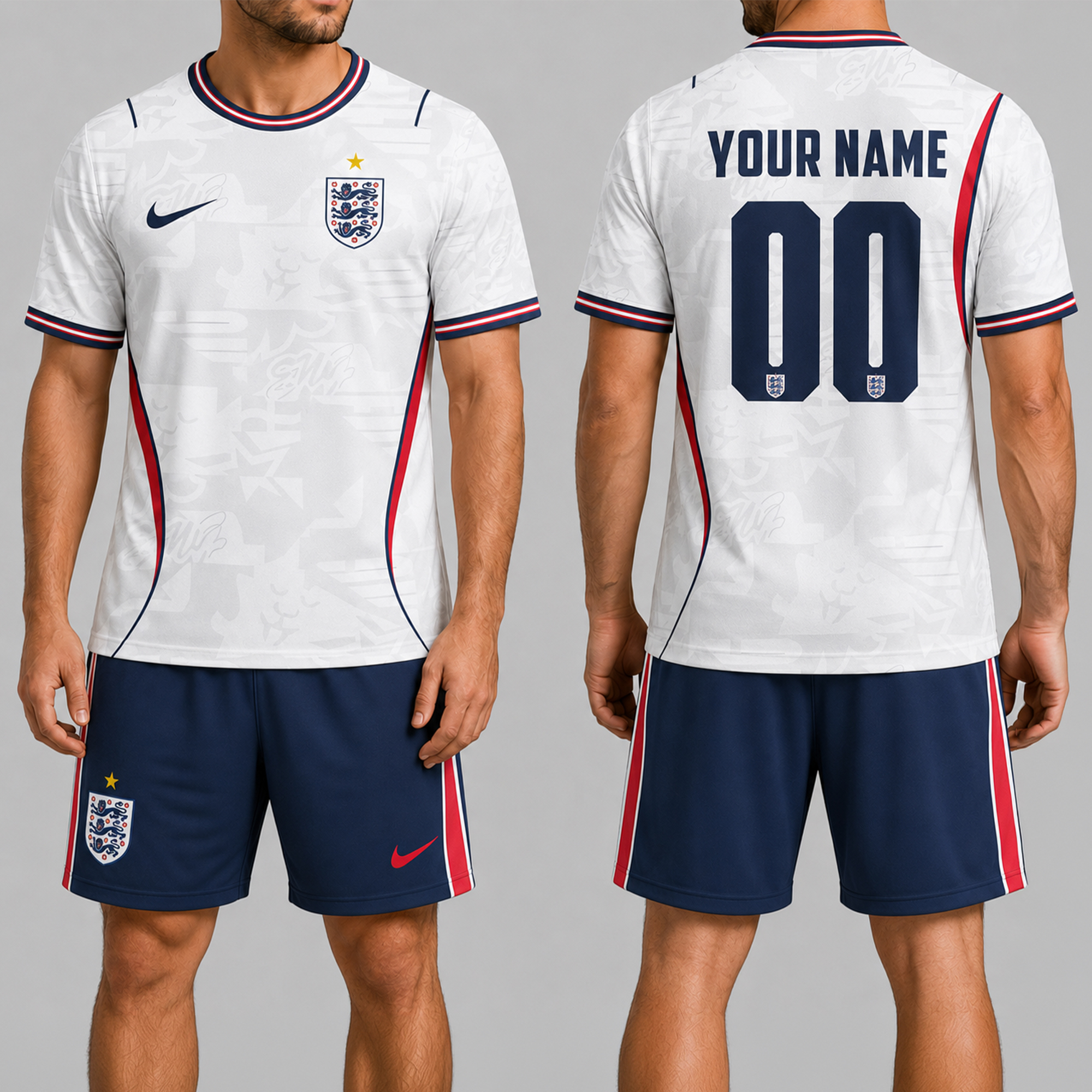 England x Premium WC26 Personalized Soccer Set 3D Shirt TTH260502