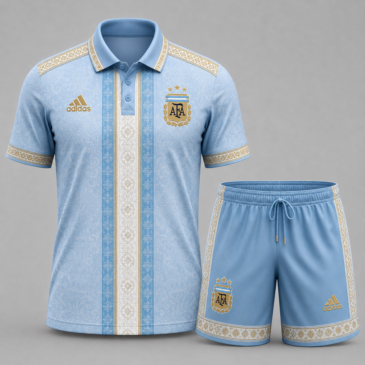 Argentina x Premium WC26 Culture Polo & Shorts Set TTH260506