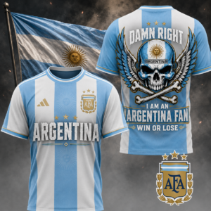 Argentina x Premium WC26 Skull Pride 3D Shirt TTH260507