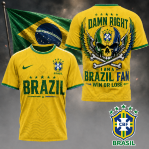 Brazil x Premium WC26 Skull Pride 3D Shirt TTH260507