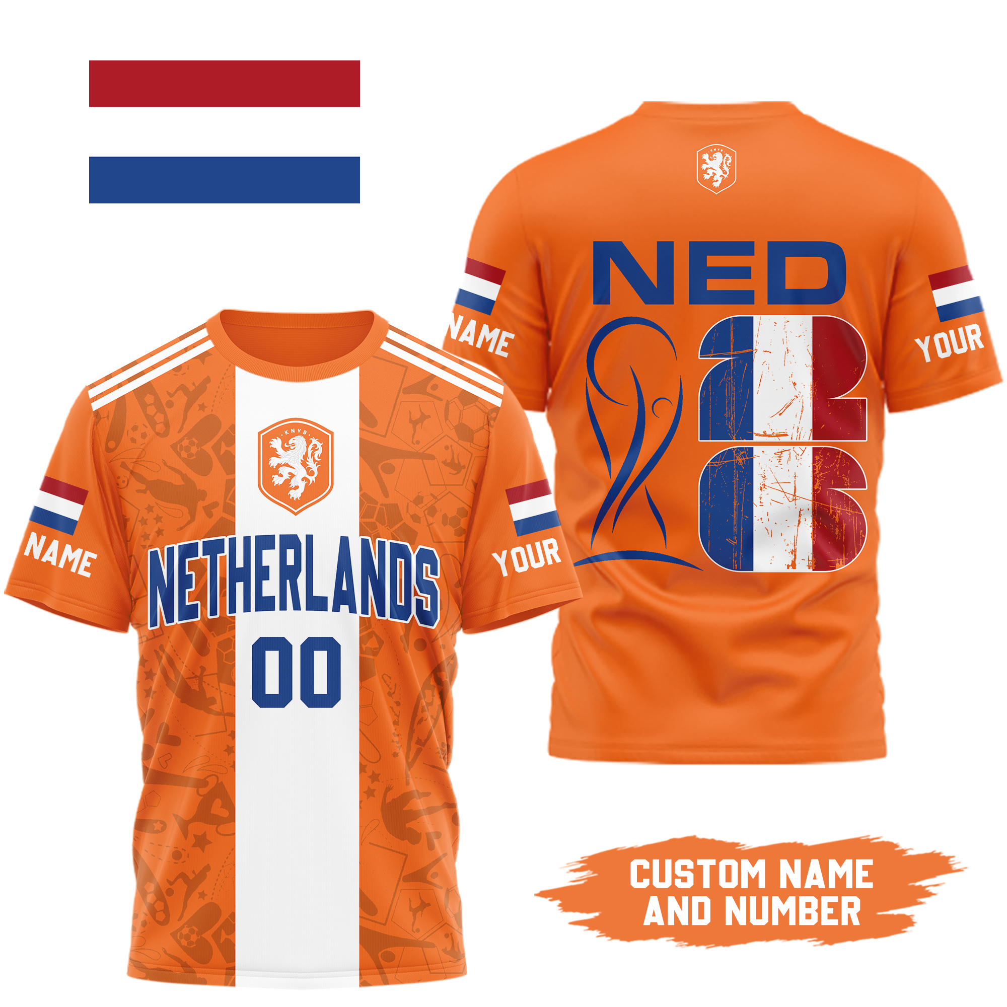 Netherlands x Premium WC26 Personalized Pride Legacy 3D Shirt TTH260508 - Image 2